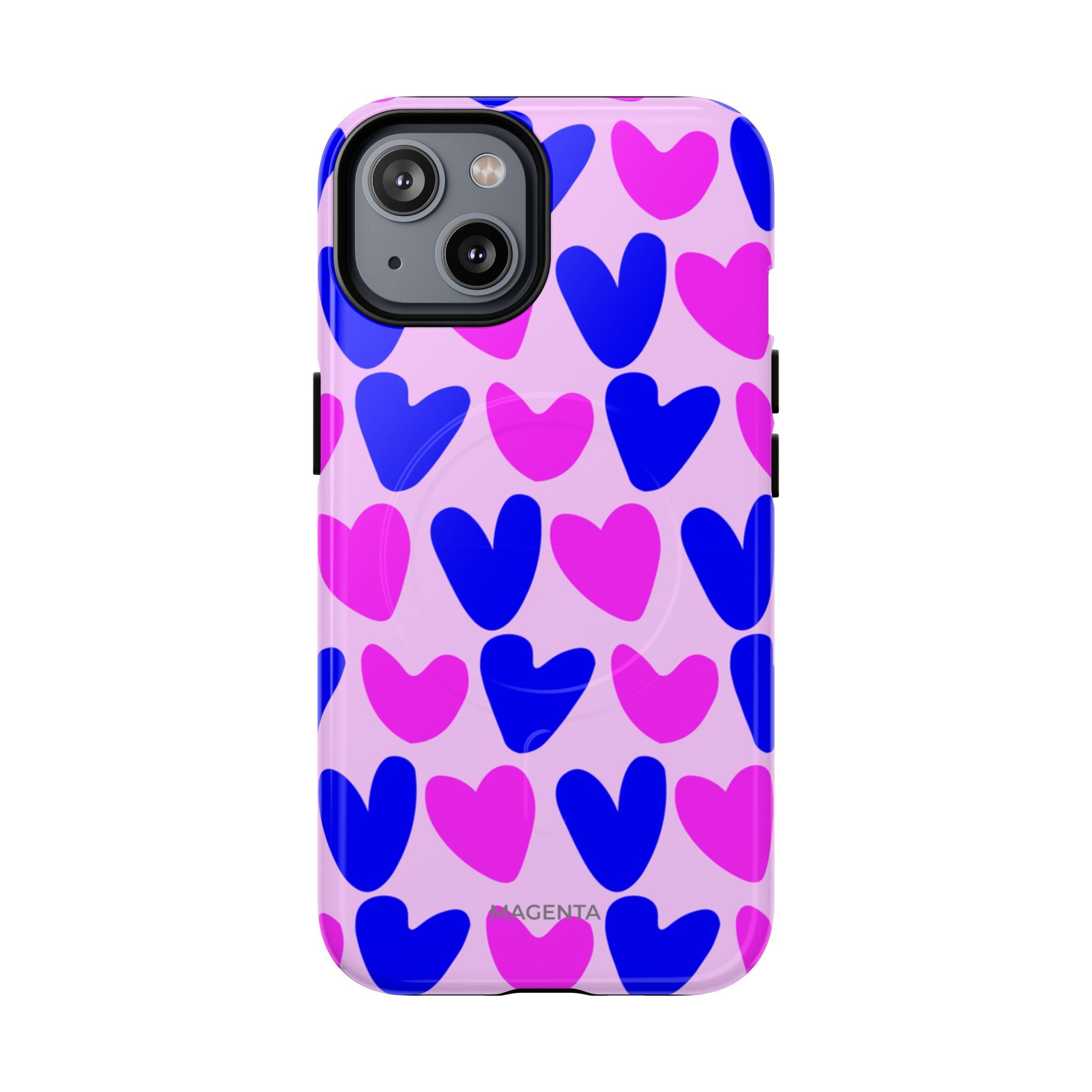 Neon Pop Heart Tough Mag Case