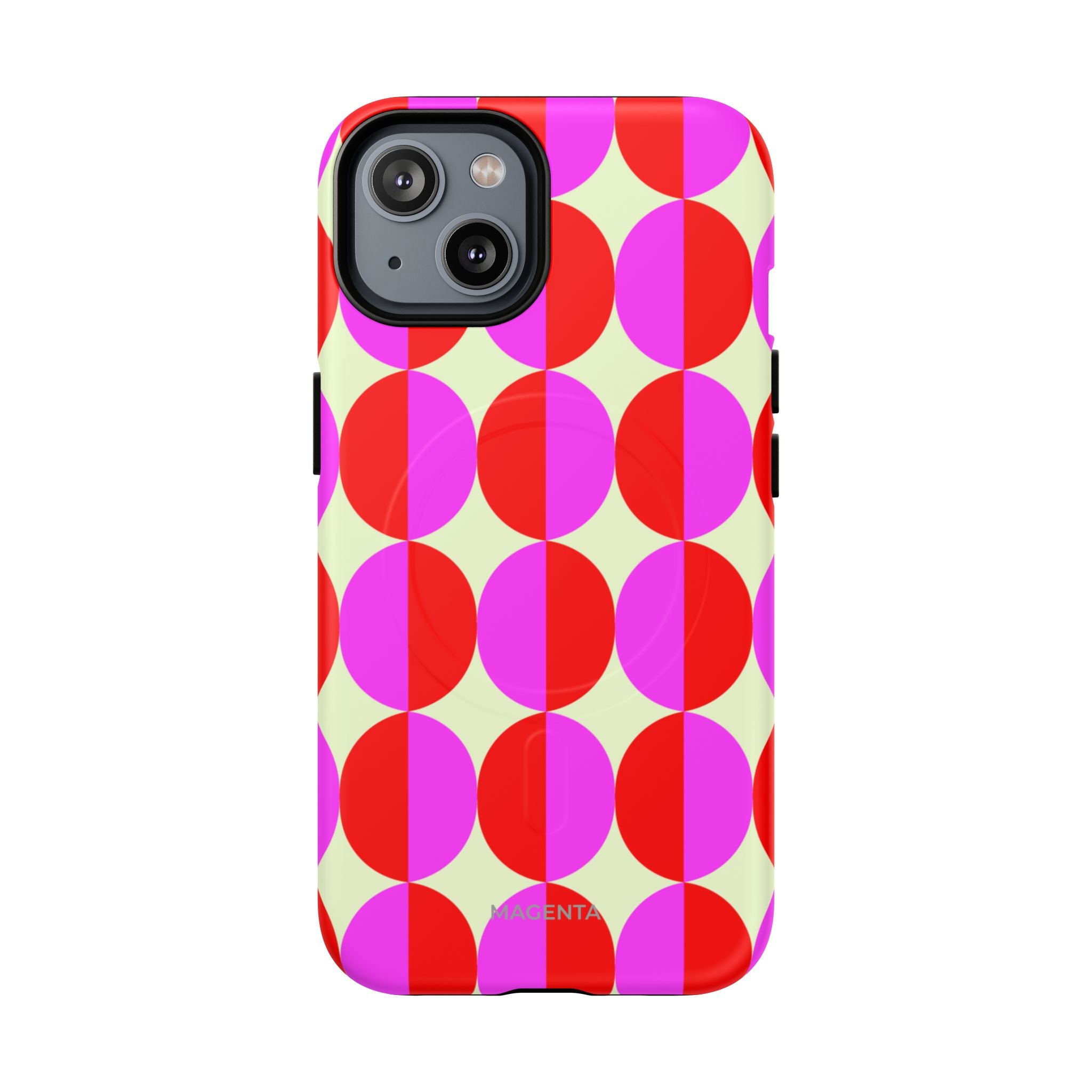 Red Pink Circle Tough Mag Case