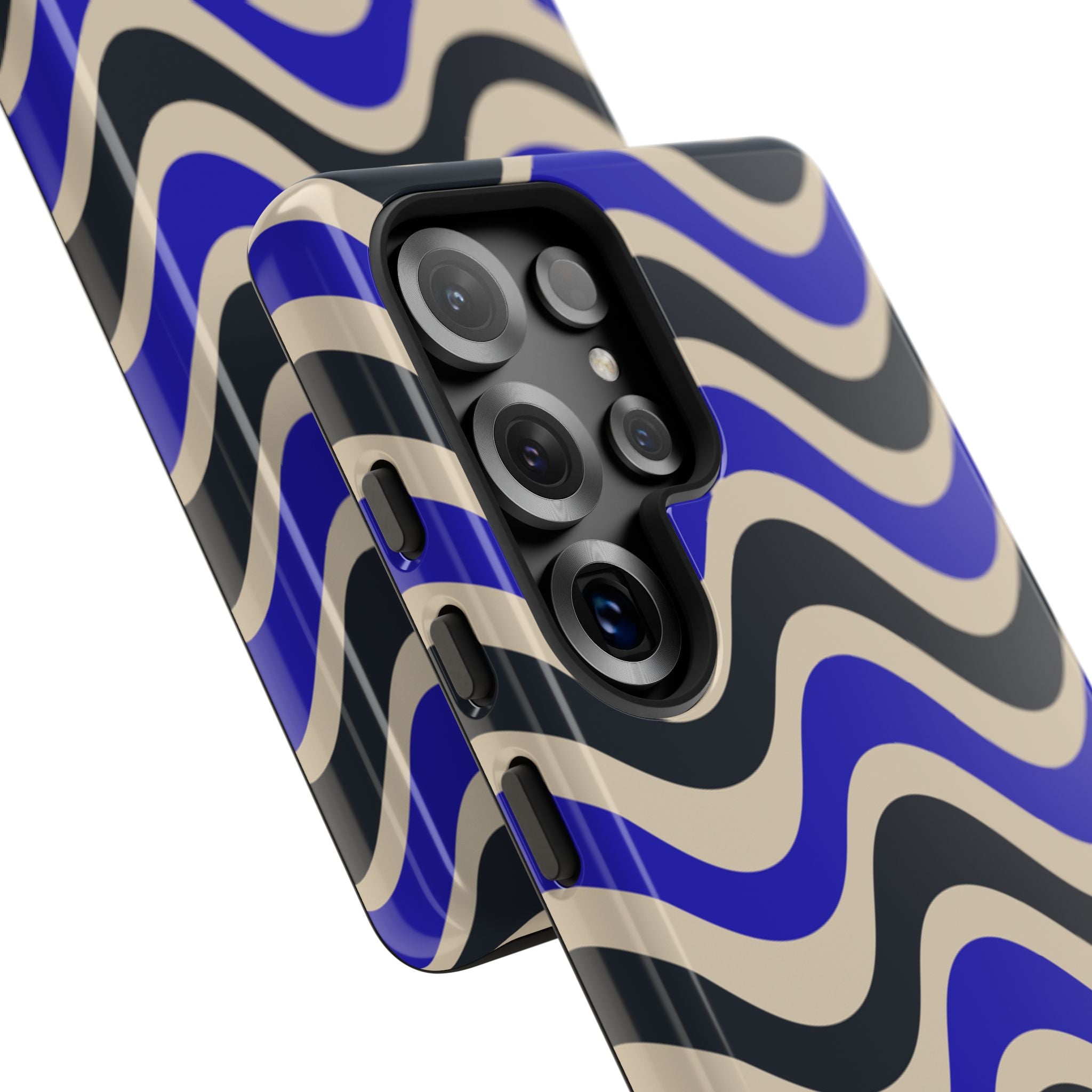 Black & Blue Waves Tough Case