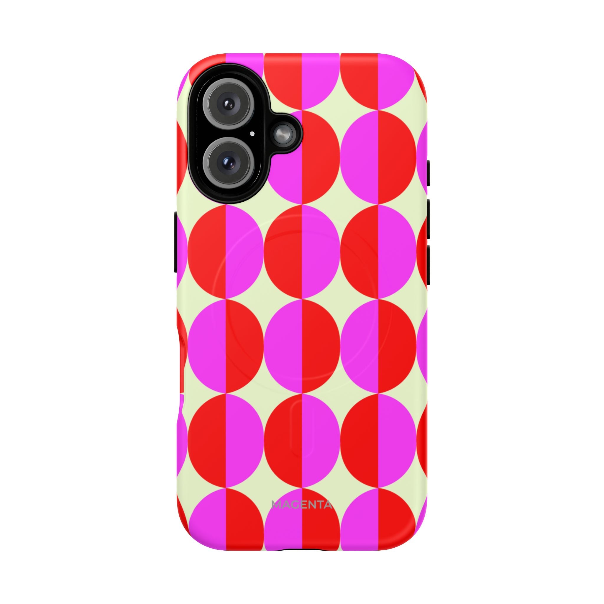 Red Pink Circle Tough Mag Case