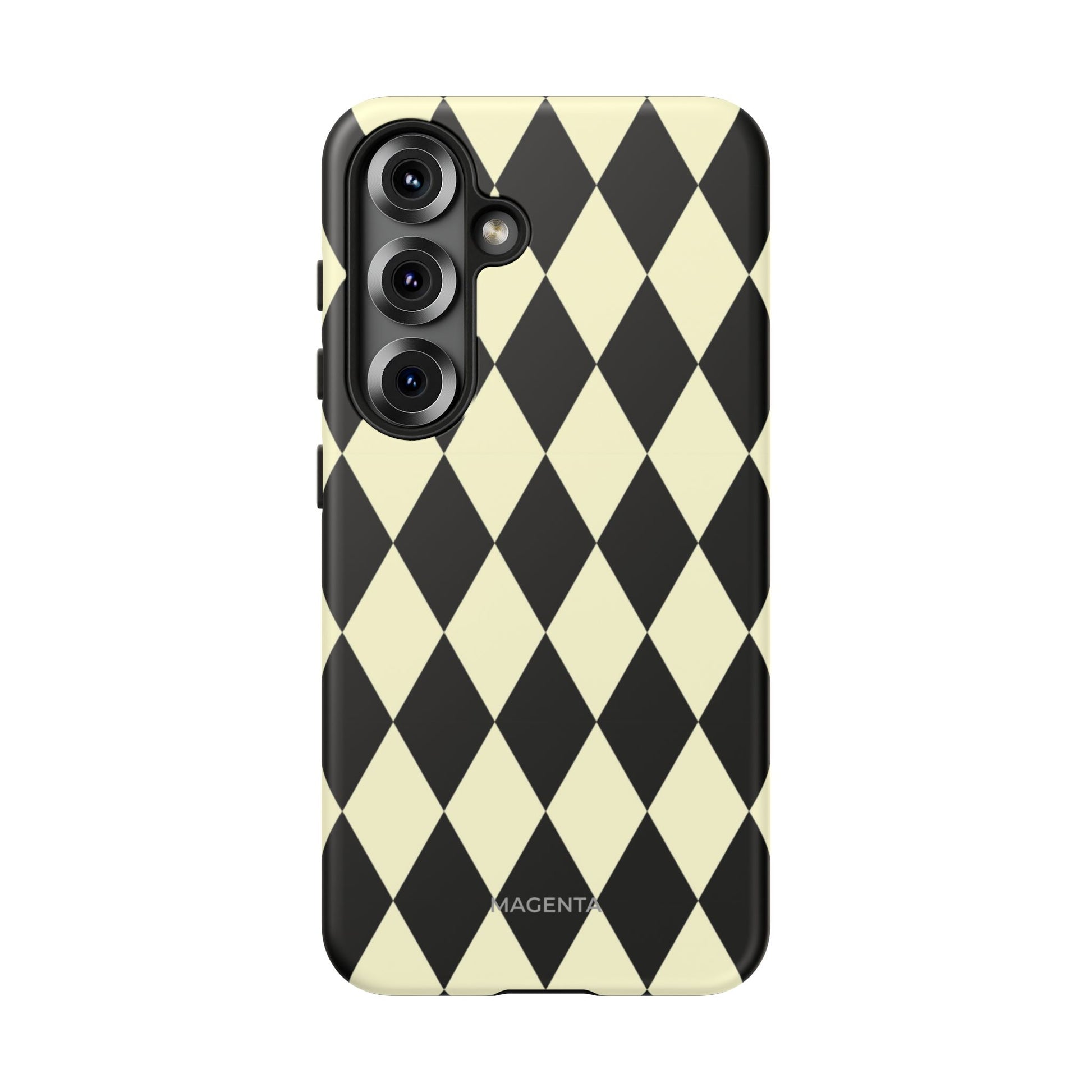 Black & Cream Geometric Tough Case