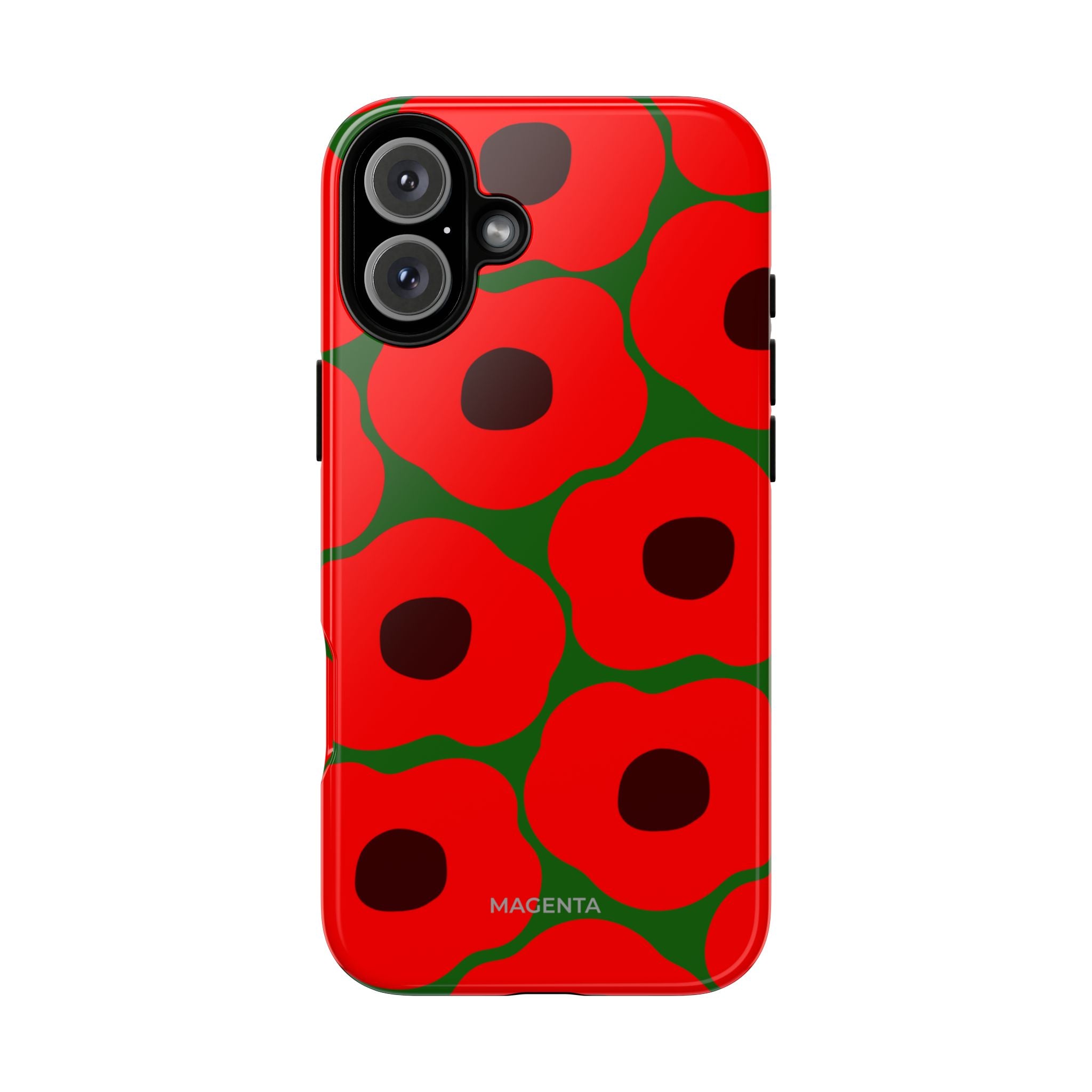 Red Poppy On Deep Green Tough Case