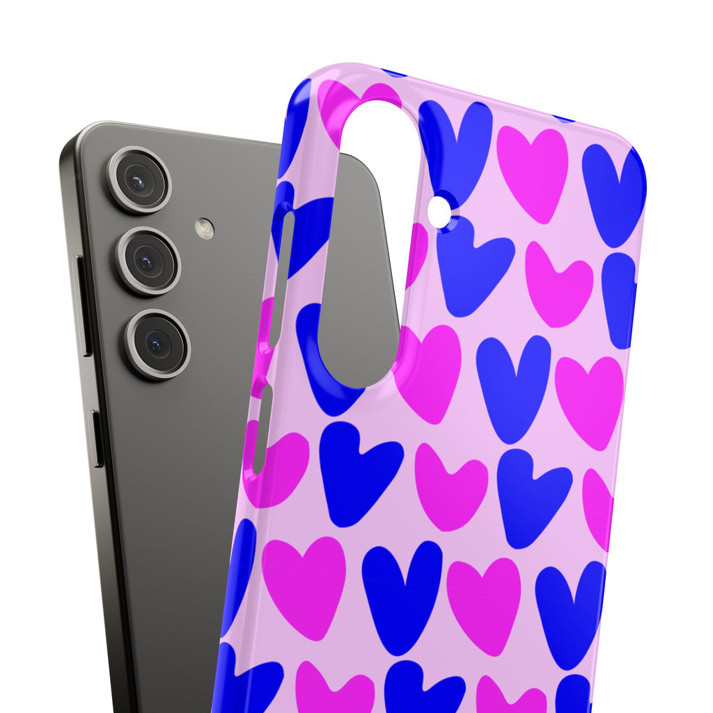 Neon Pop Hearts Snap Case
