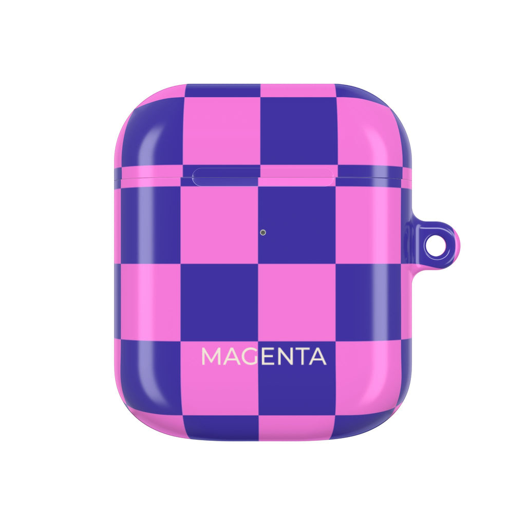 Pink & Blue Checkmate AirPods Gen 2 Case