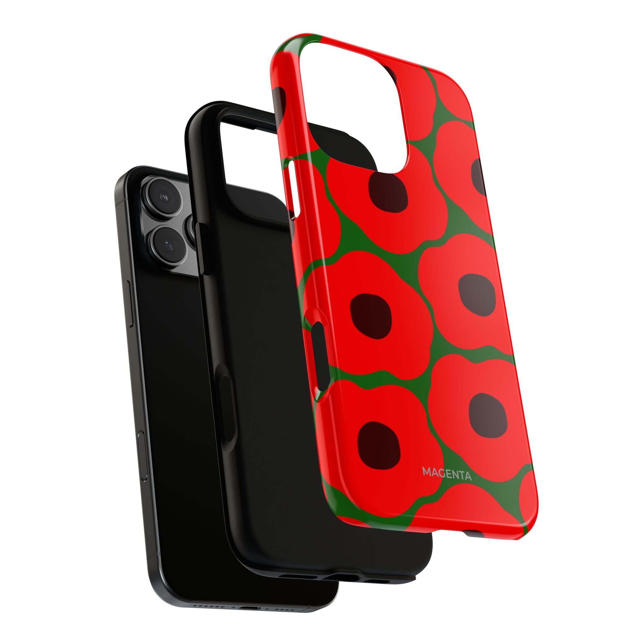 Red Poppy On Deep Green Tough Case