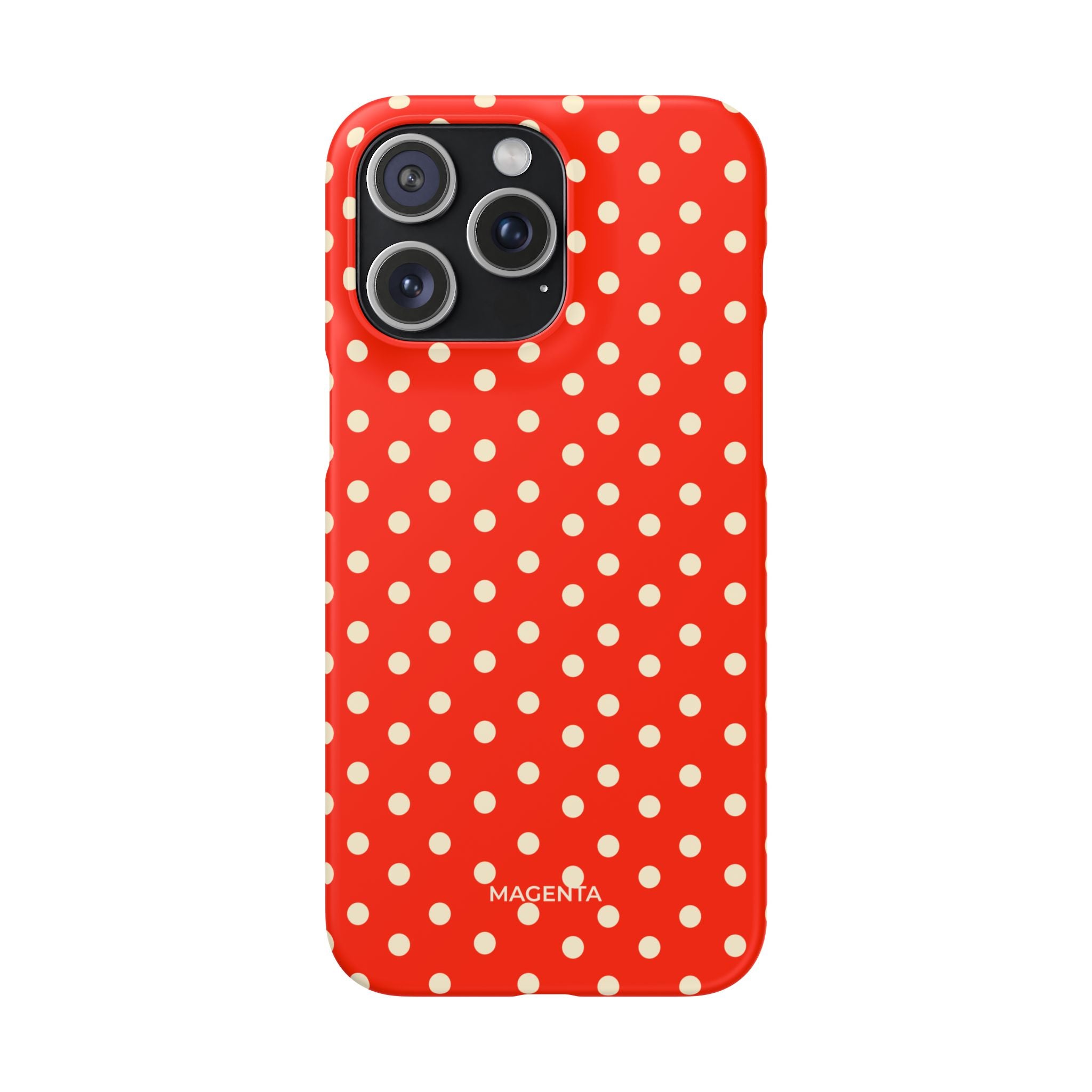 Cream on Scarlet Polka Dot Snap Case