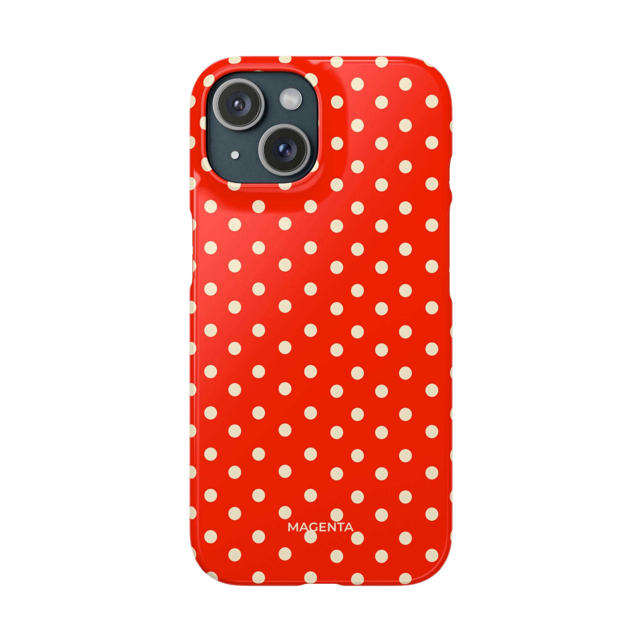 Cream on Scarlet Polka Dot Snap Case