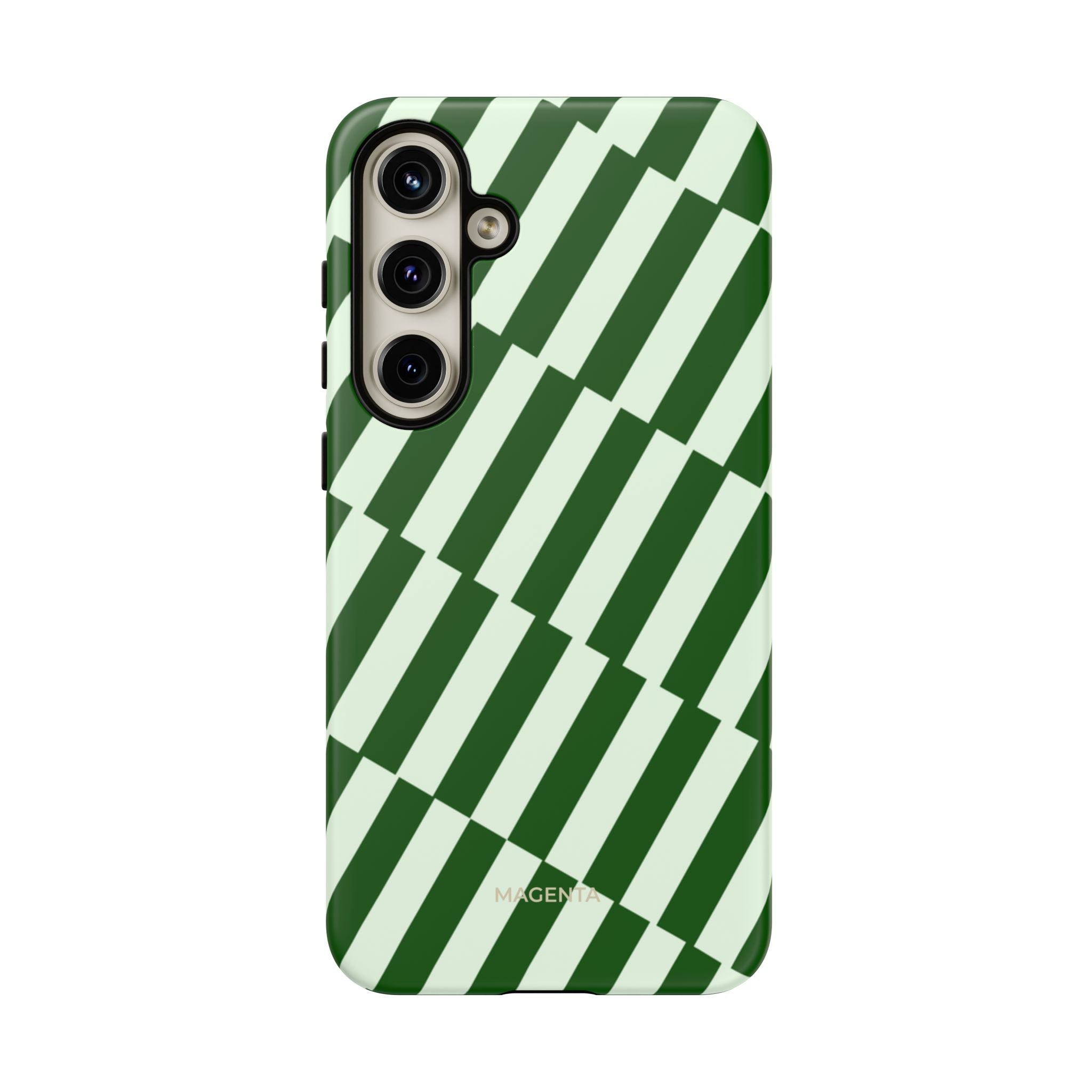 Deep Green Stripes Tough Case