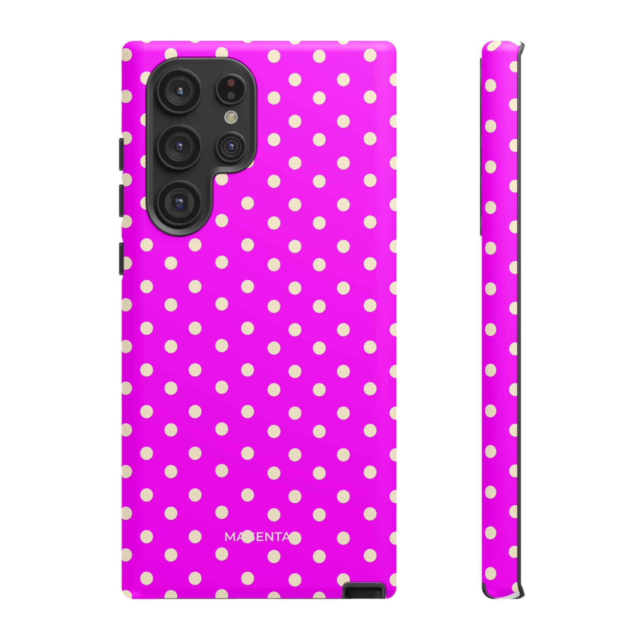 Cream On Magenta Polka Dot Tough Case
