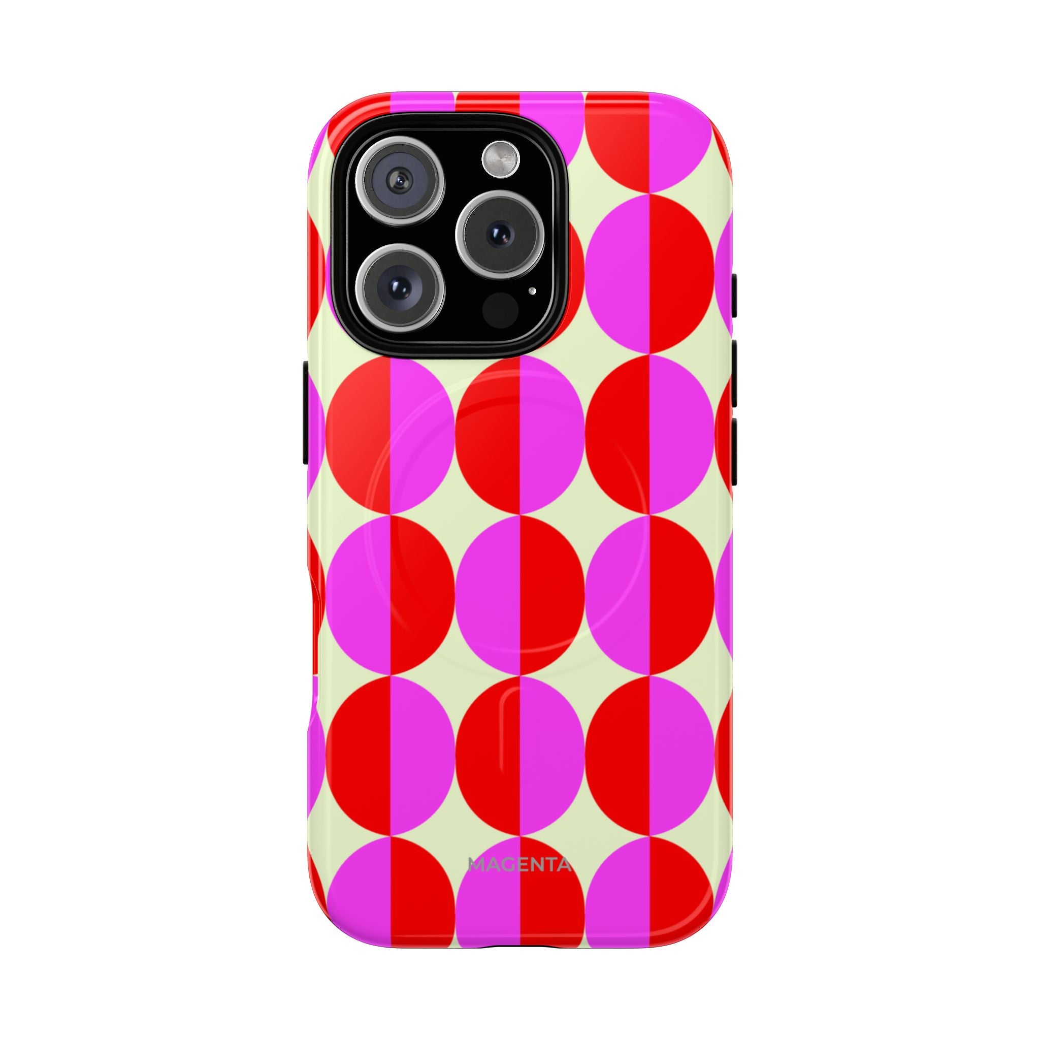 Red Pink Circle Tough Mag Case