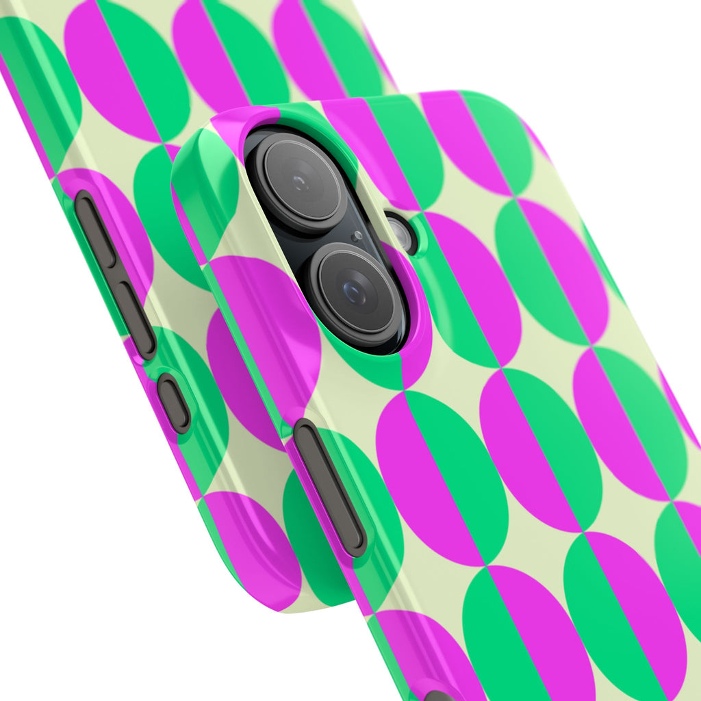 Purple Green Circle Snap Case