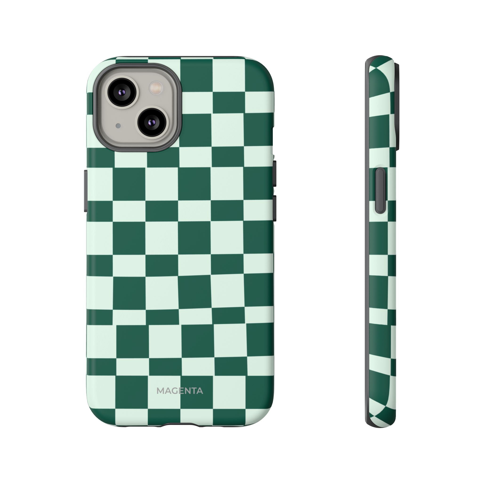 Deep Green Check Tough Case