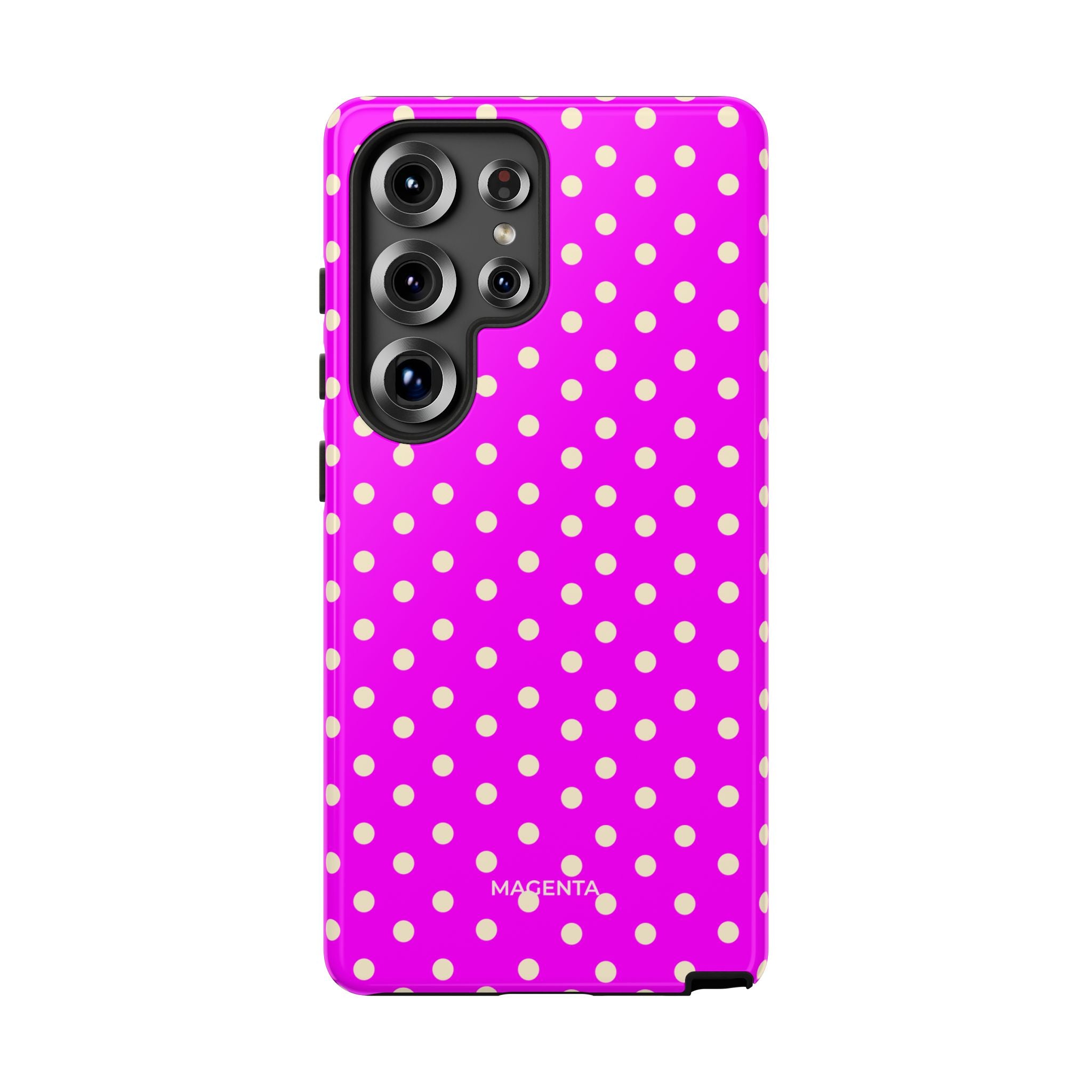 Cream On Magenta Polka Dot Tough Case