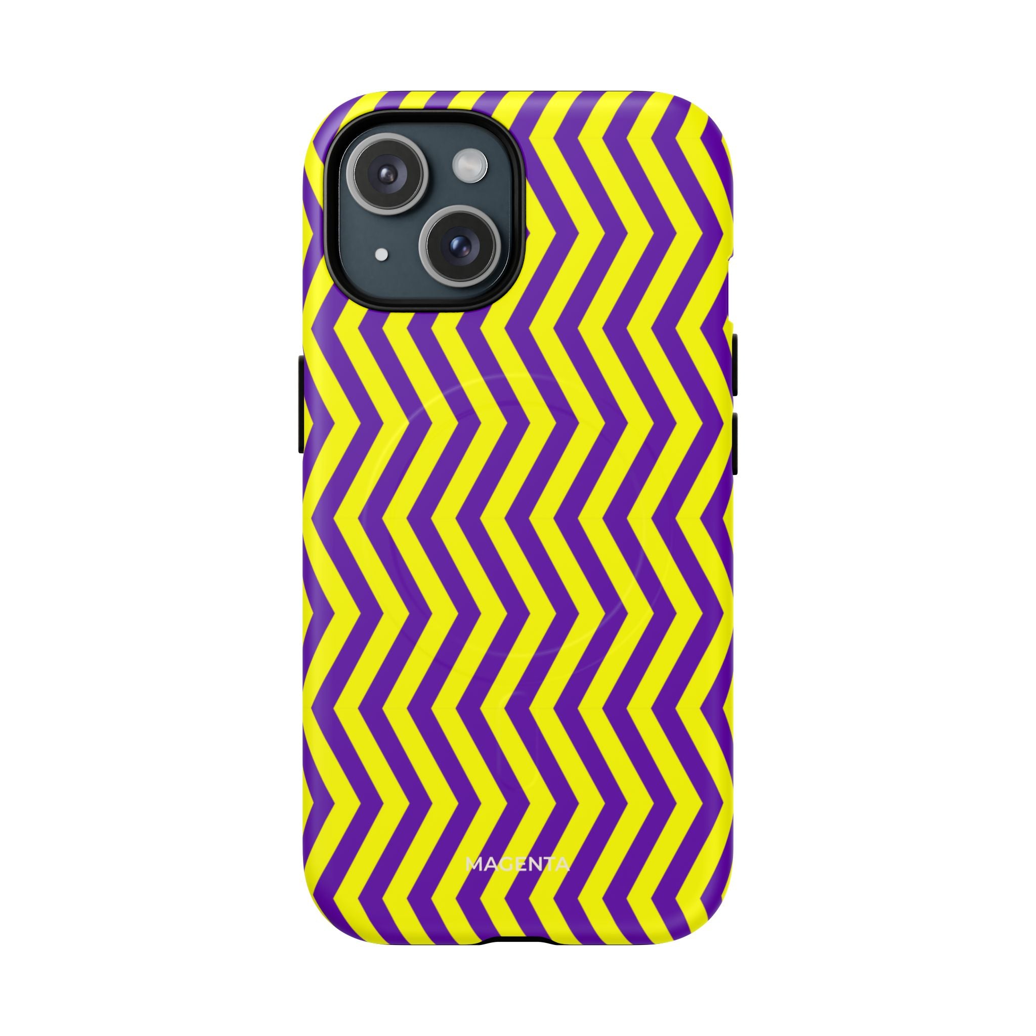 Purple Yellow Chevron Tough Mag Case