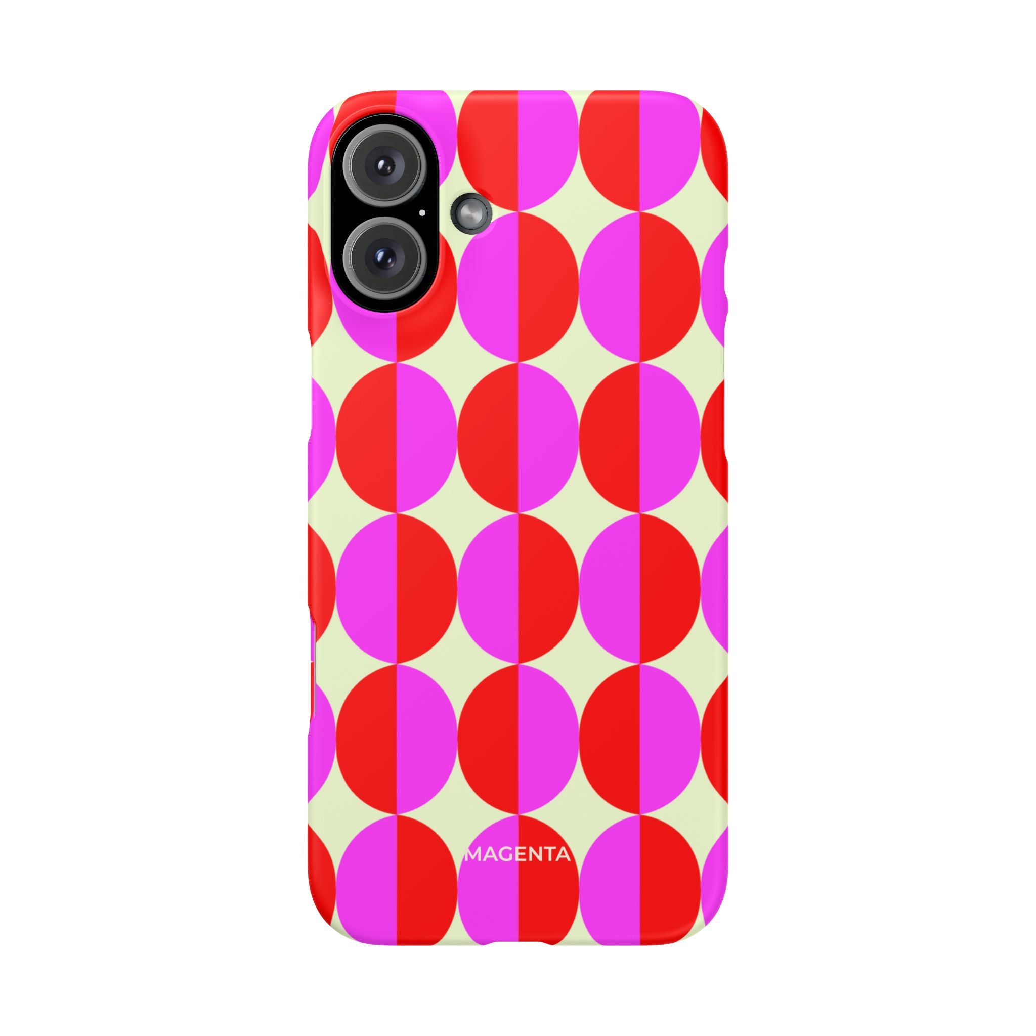 Red Pink Circle Snap Case