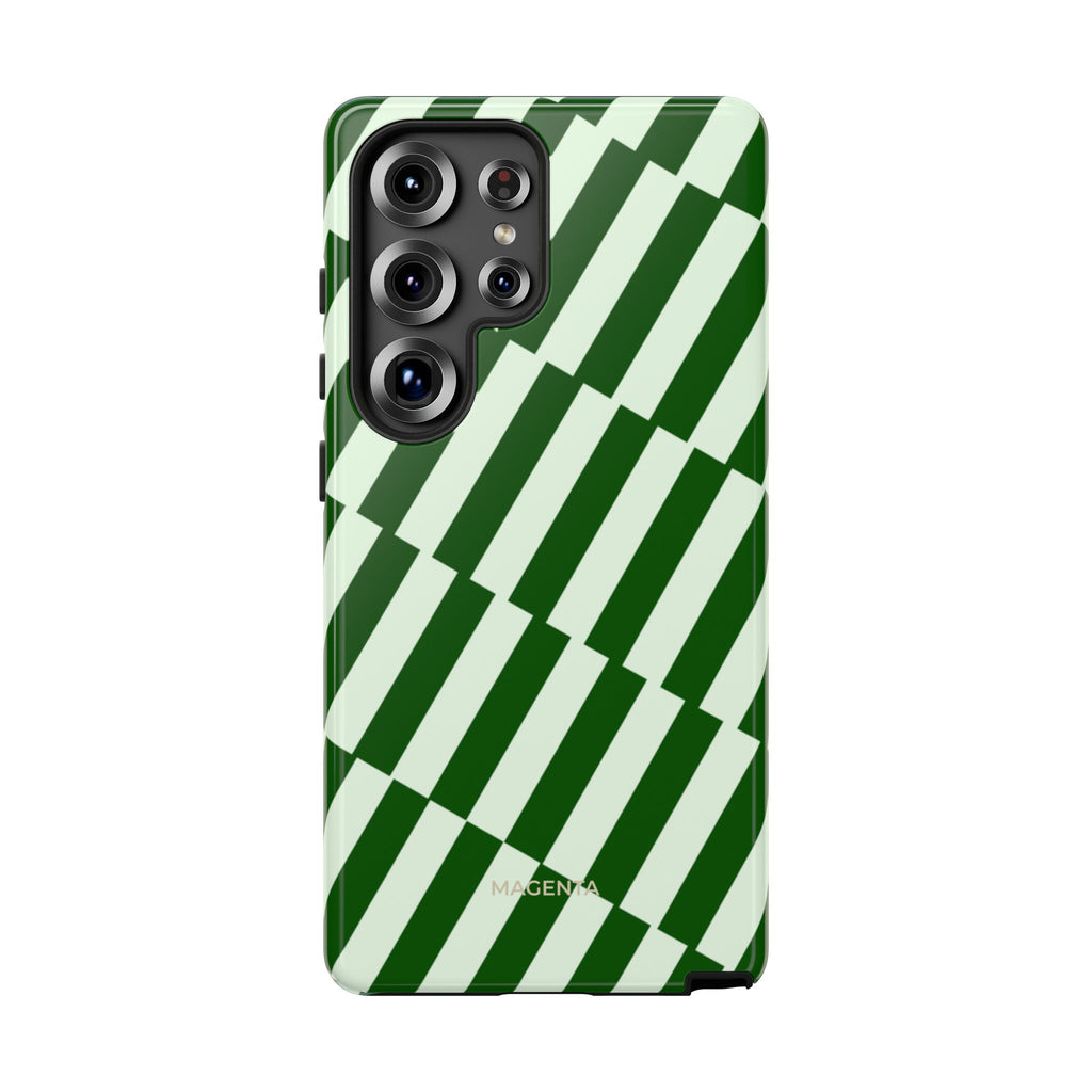 Deep Green Stripes Tough Case