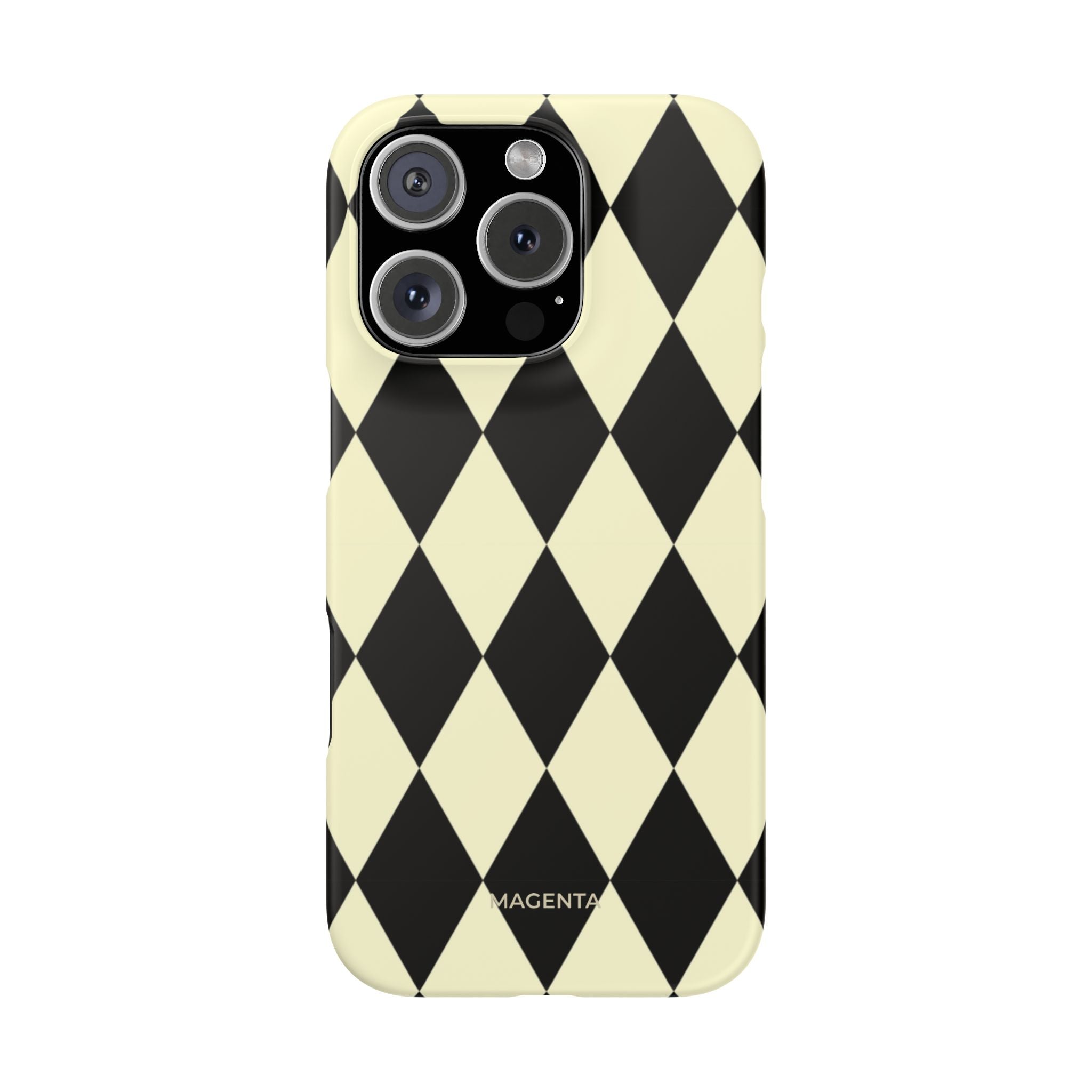 Black & Cream Geometric Snap Case