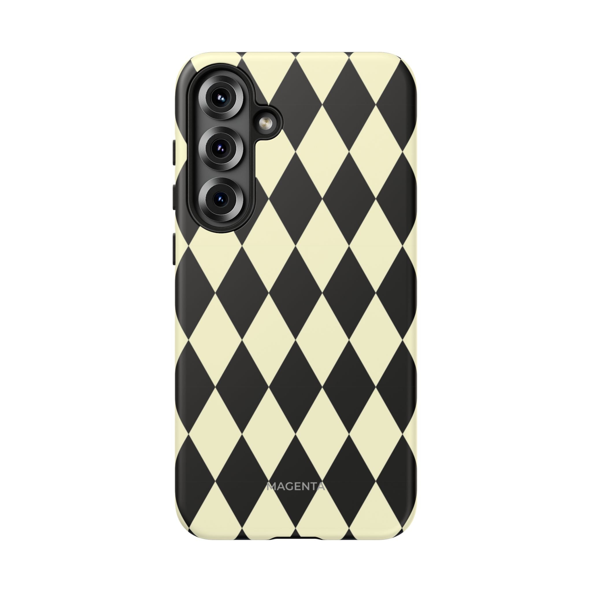 Black & Cream Geometric Tough Case