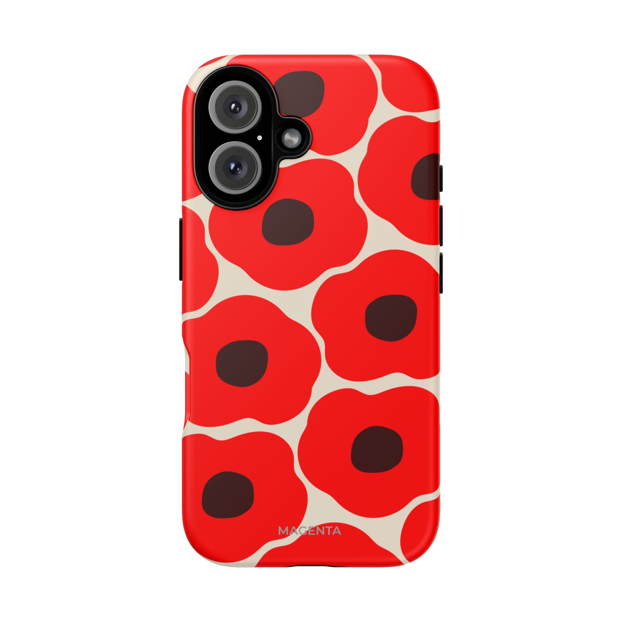 Red Poppy On Cream Tough Case