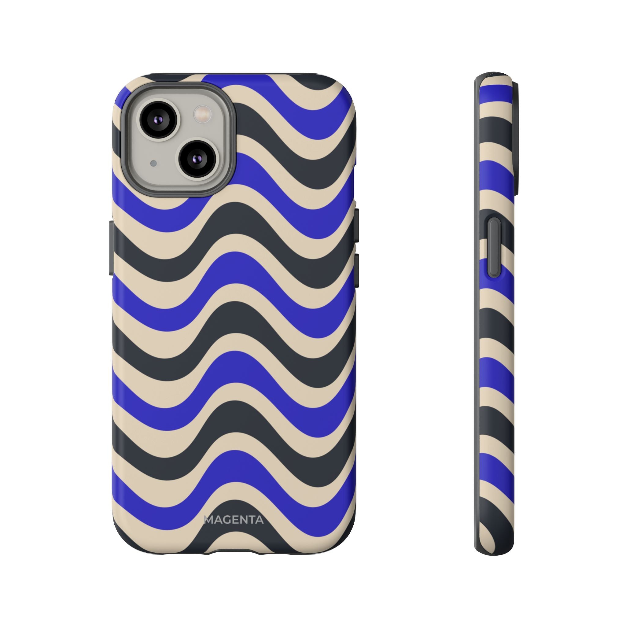 Black & Blue Waves Tough Case