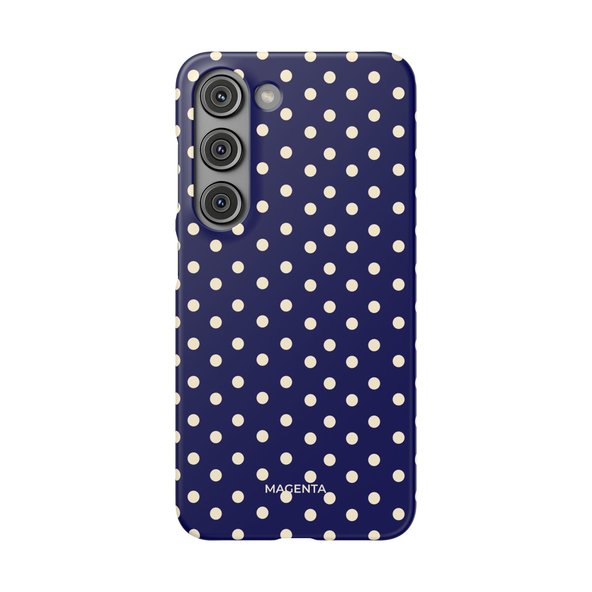 Cream On Navy Polka Dot Snap Case