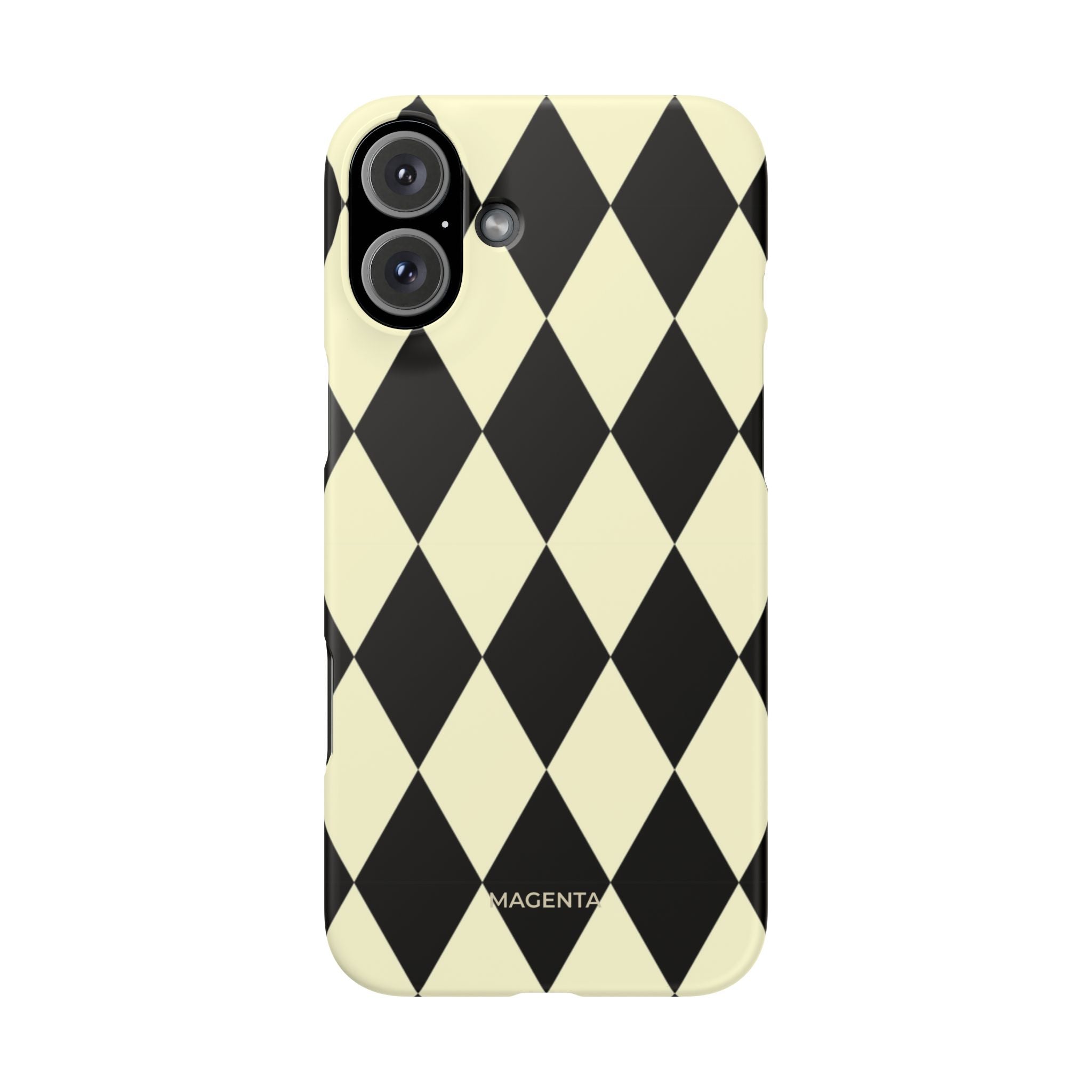 Black & Cream Geometric Snap Case
