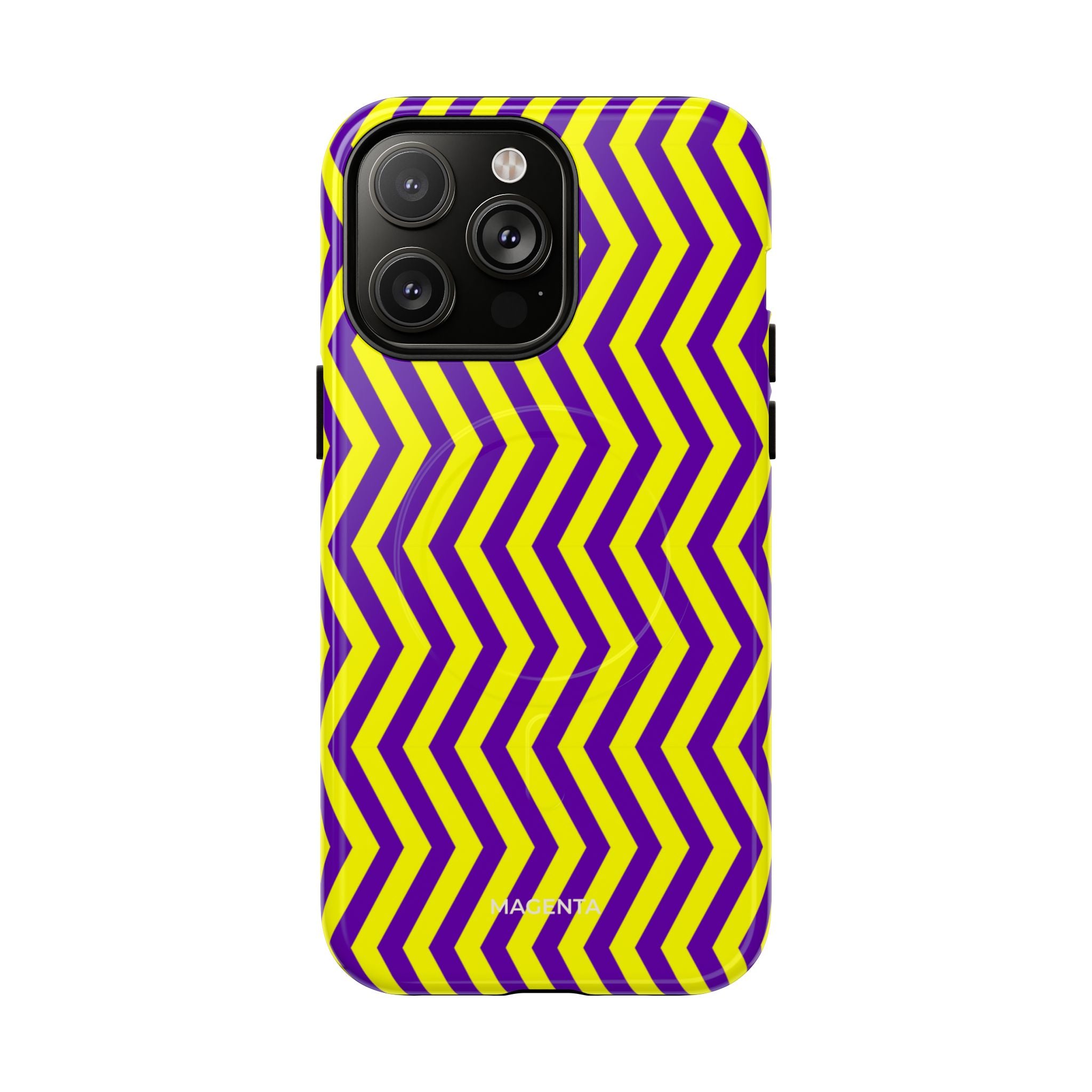 Purple Yellow Chevron Tough Mag Case