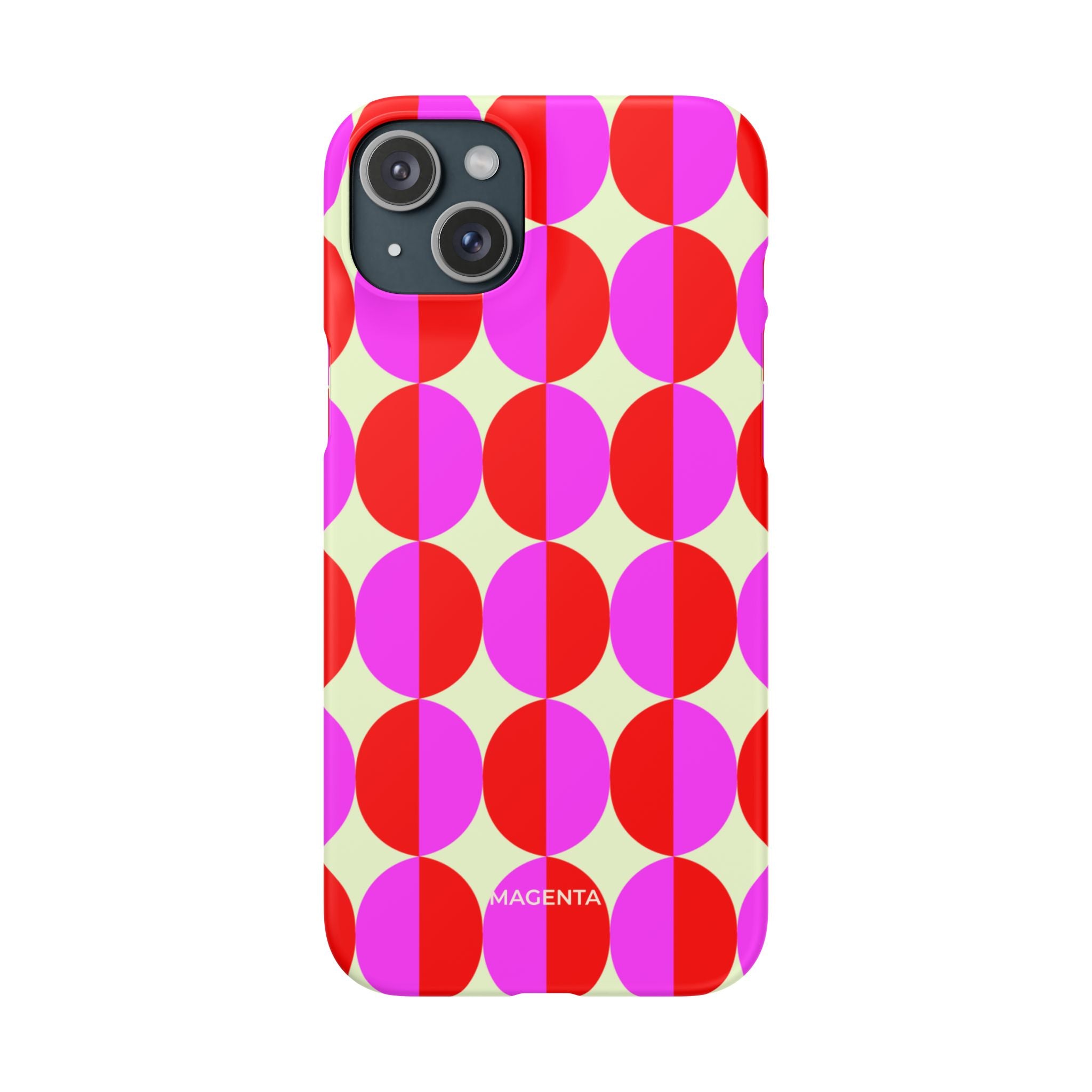 Red Pink Circle Snap Case
