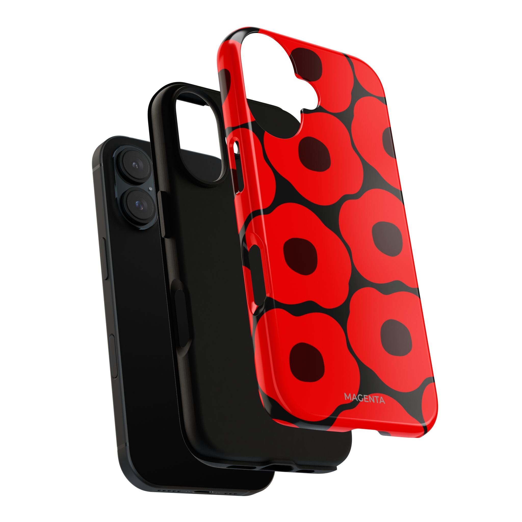 Red Poppy On ฺBlack Tough Case