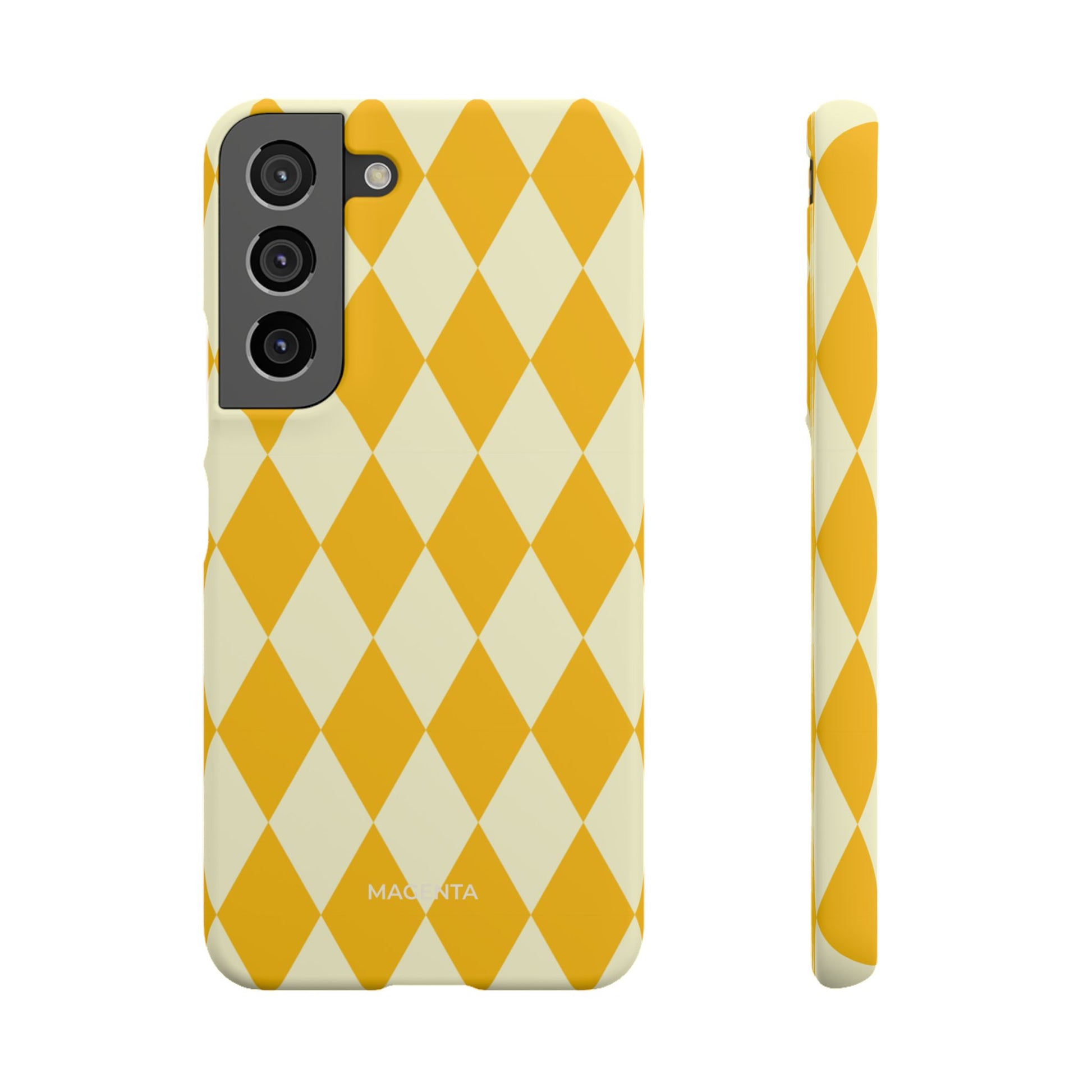 Yellow & Cream Geometric Snap Case