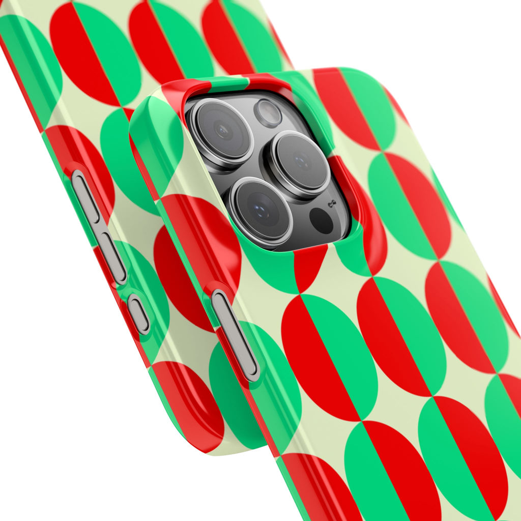 Red Green Circle Snap Case