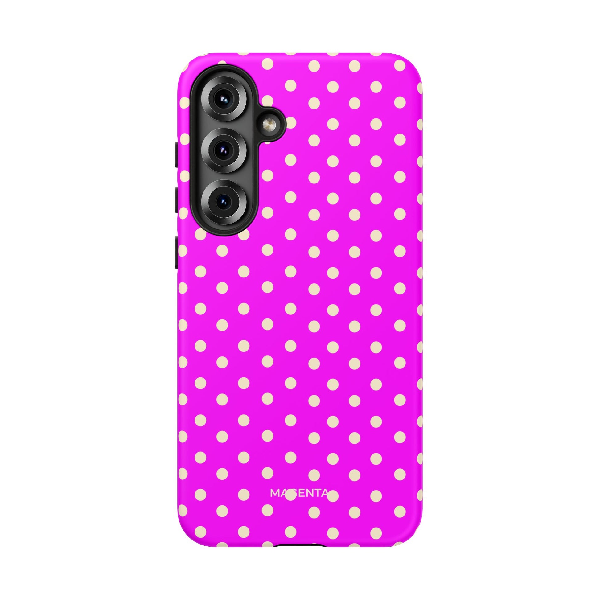 Cream On Magenta Polka Dot Tough Case