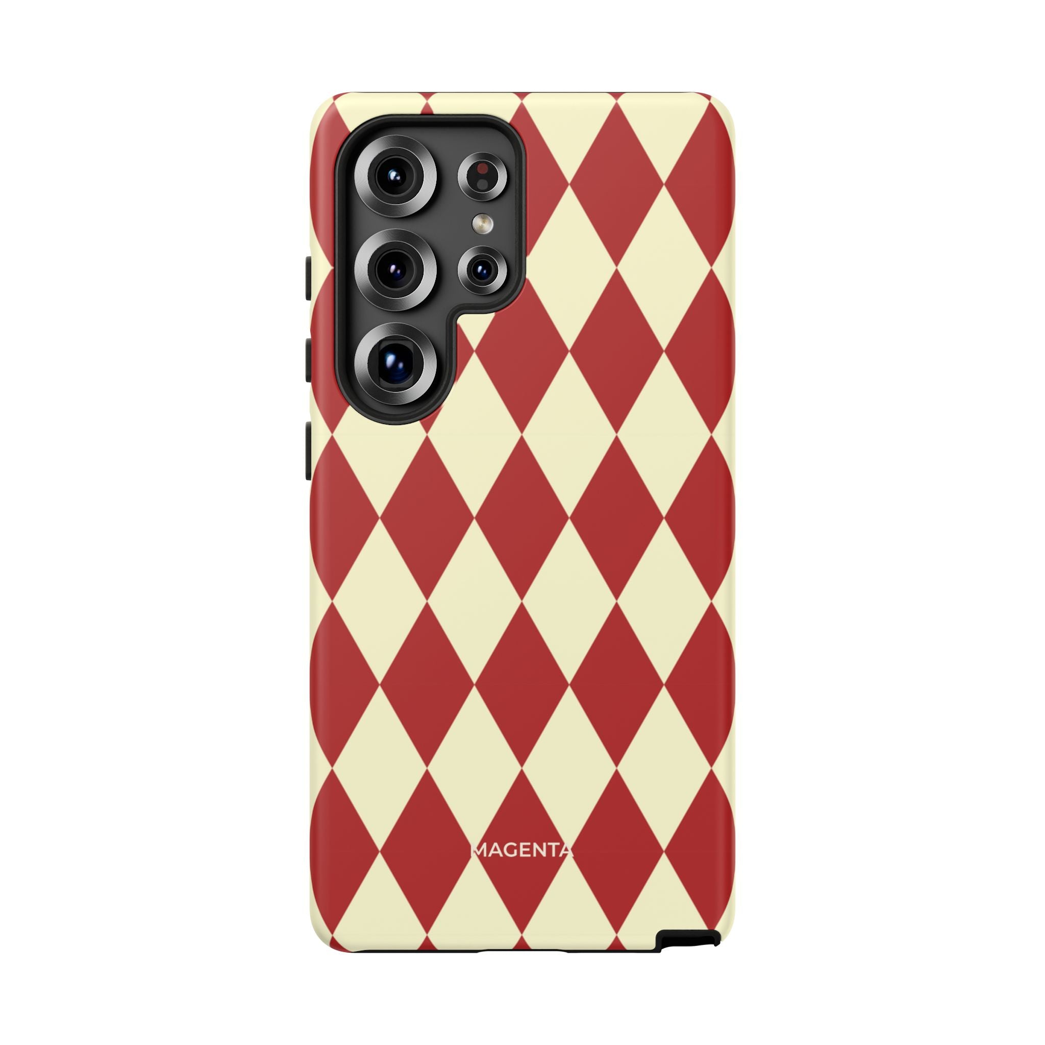 Maroon & Cream Geometric Tough Case