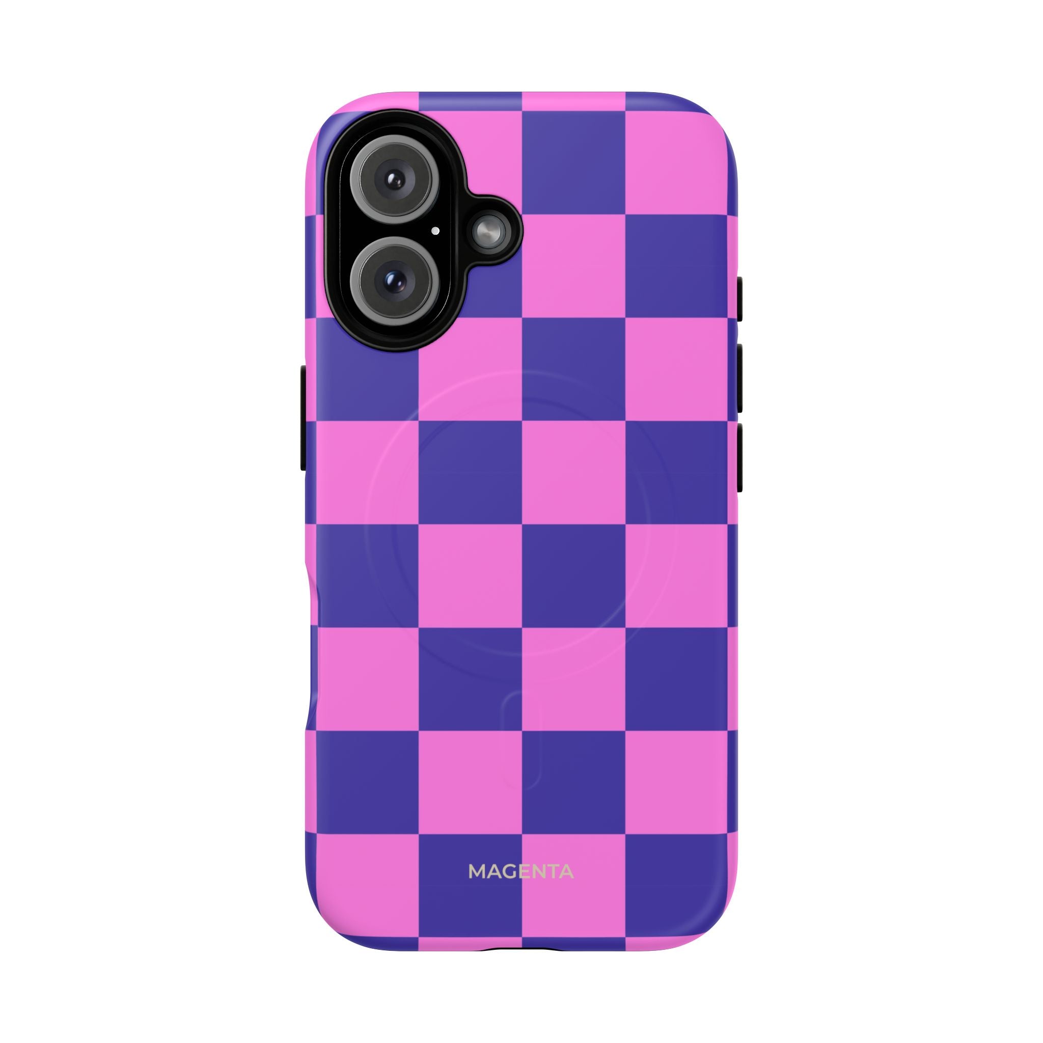 Pink & Blue Checkmate Tough Mag Case