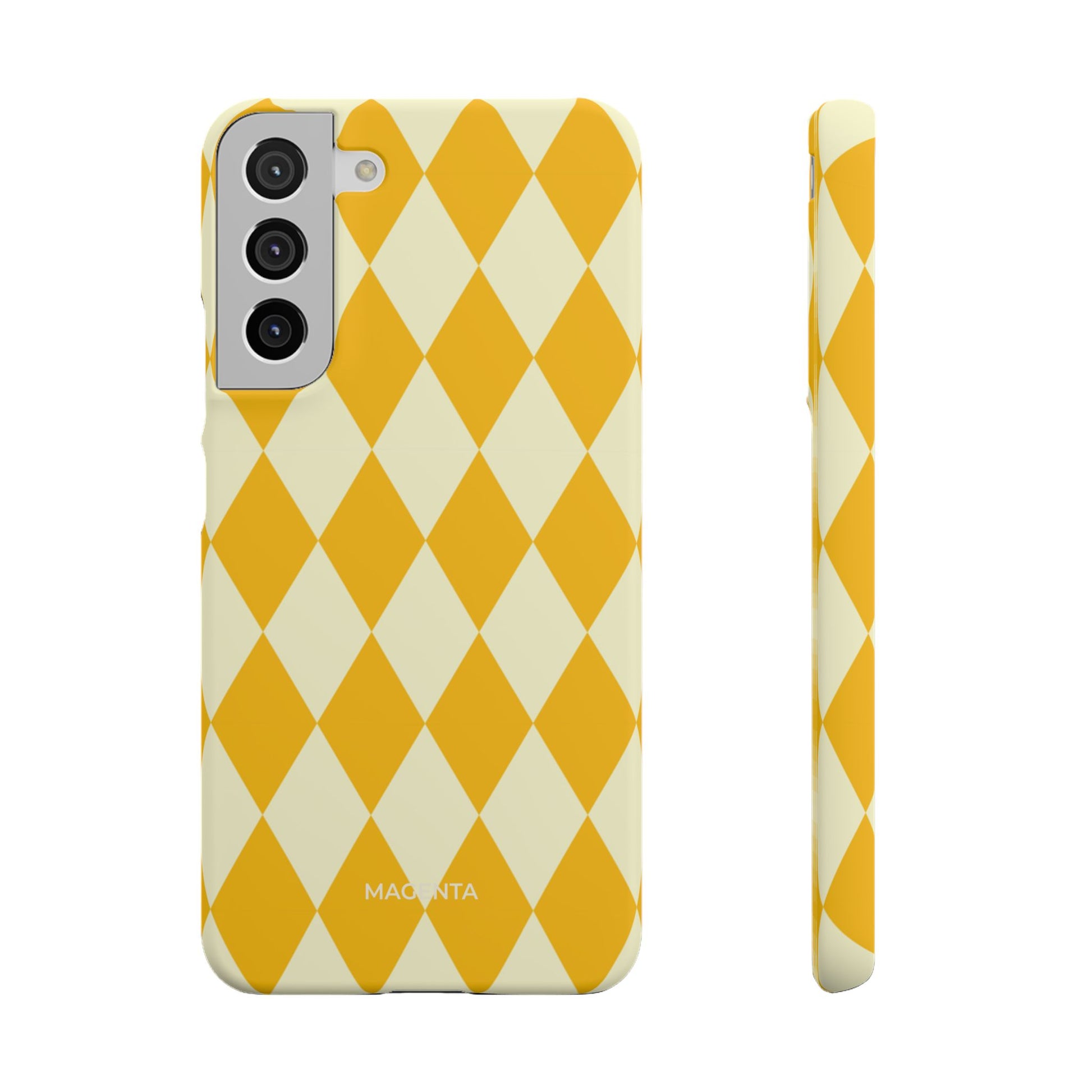 Yellow & Cream Geometric Snap Case