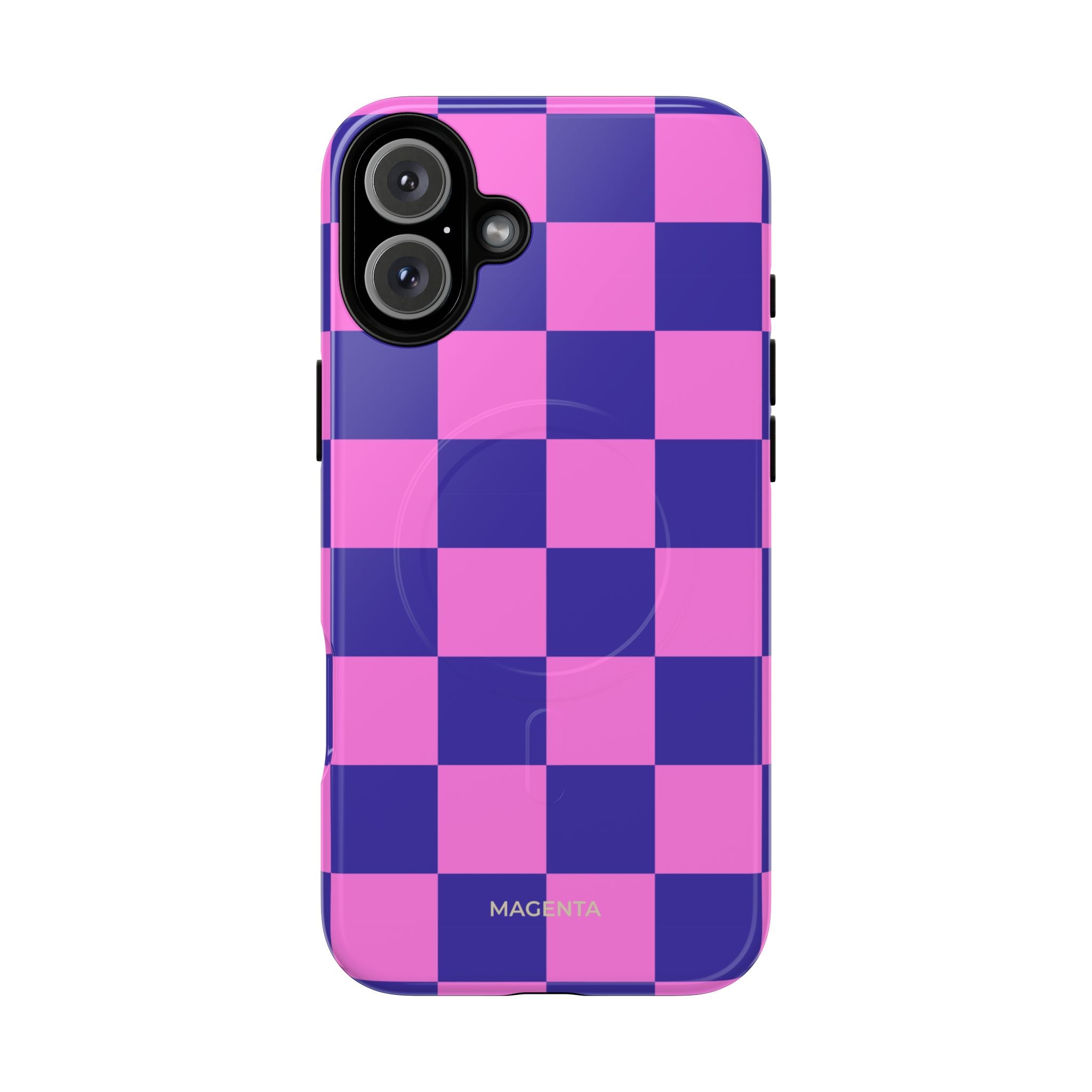 Pink & Blue Checkmate Tough Mag Case