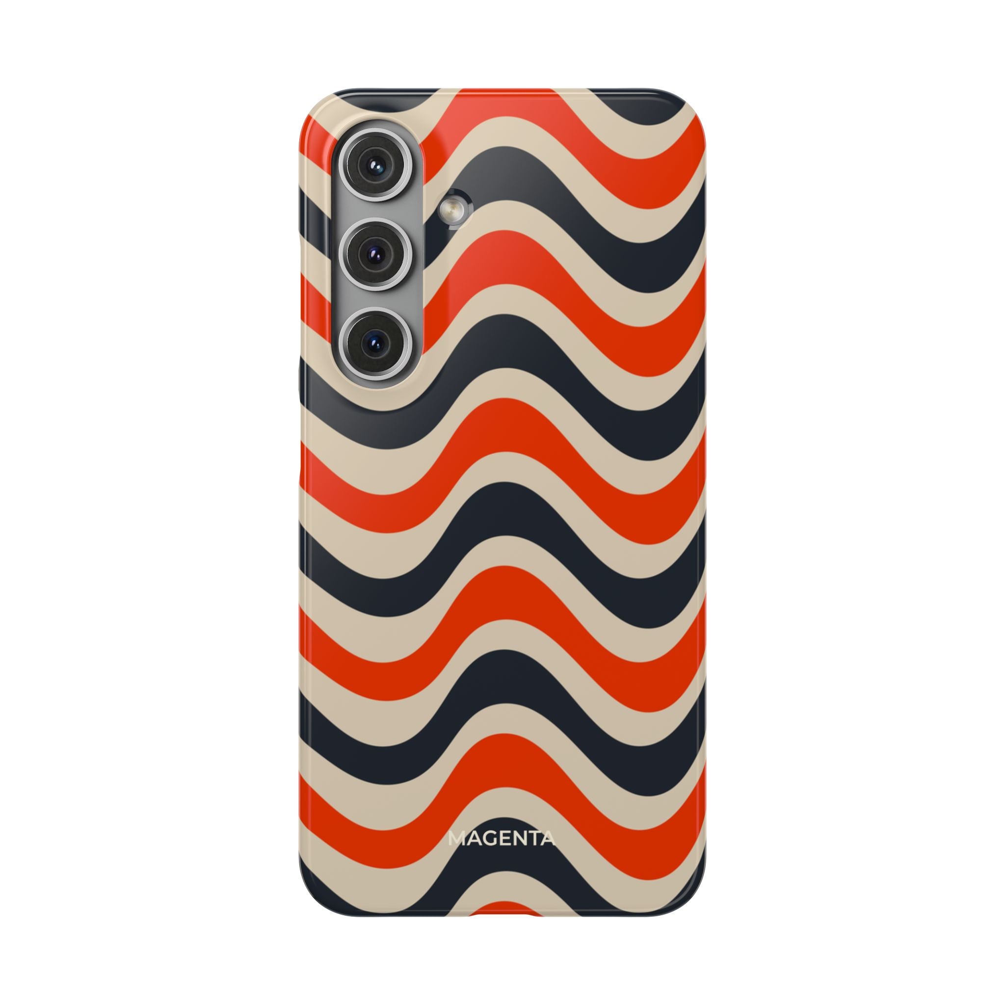 Black & Red Waves Snap Case