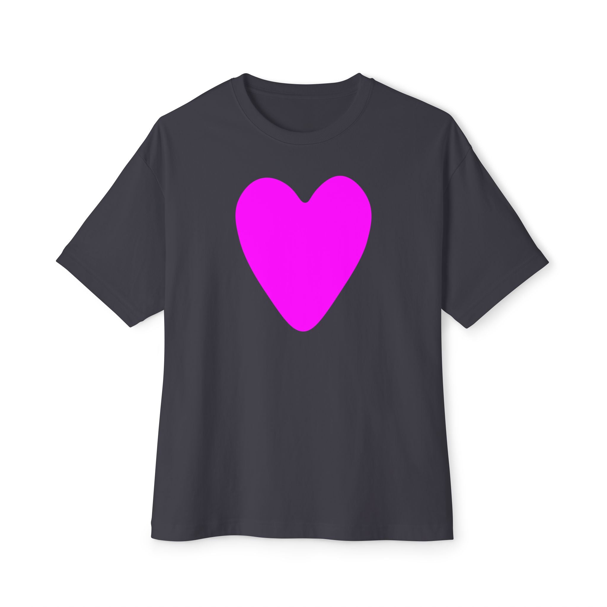 Oversized Magenta Heart Tee - Unisex