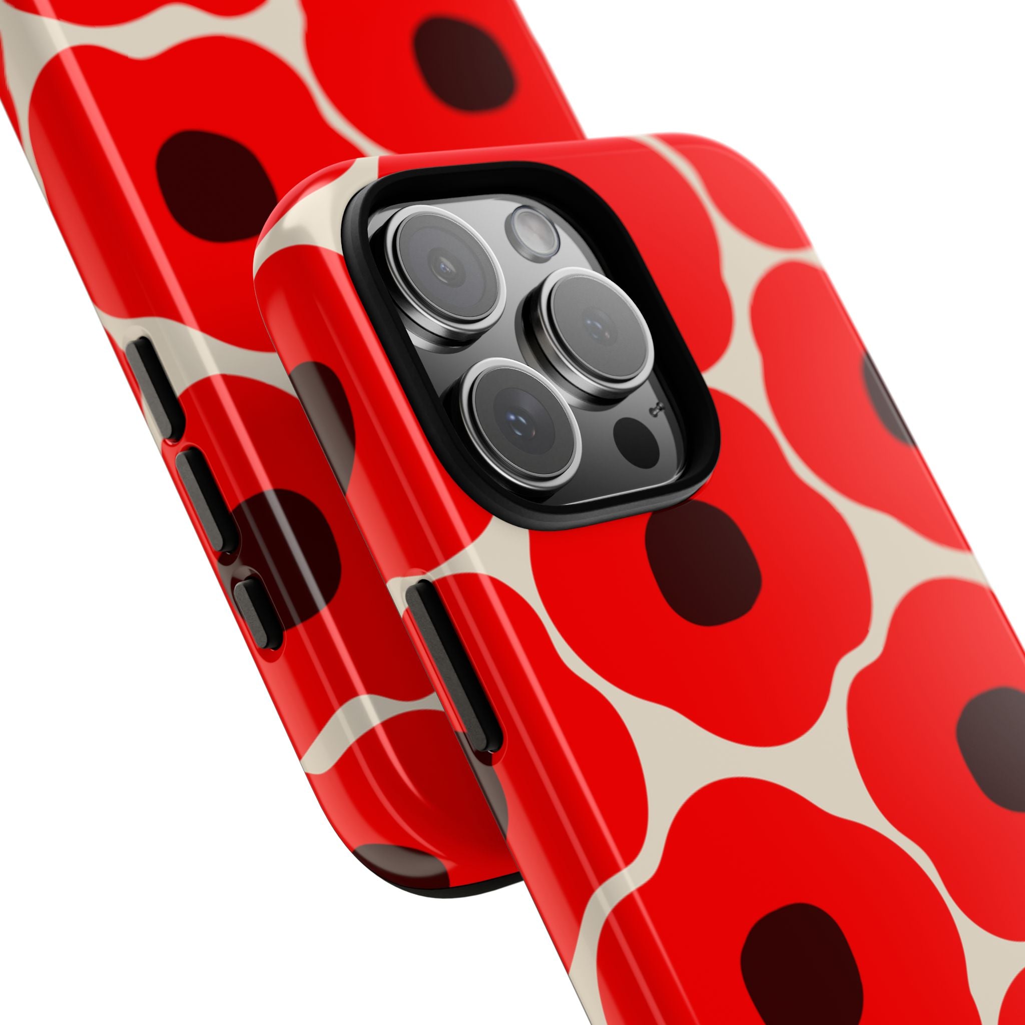 Red Poppy On Cream Tough Case