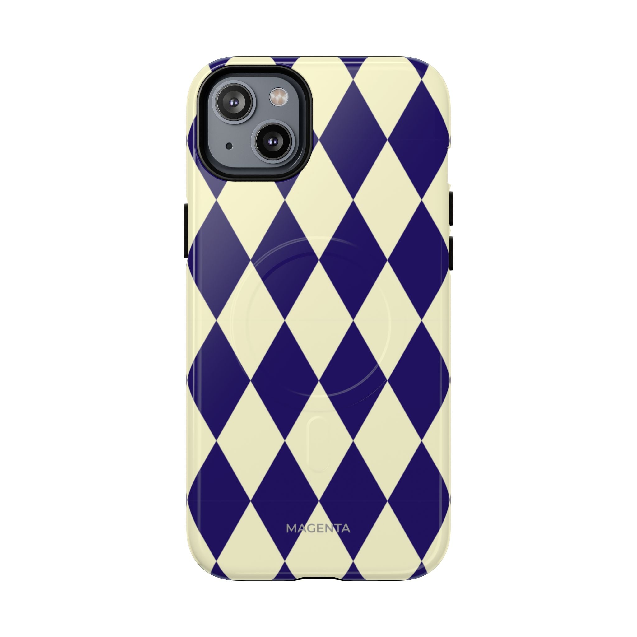 Navy & Cream Geometric Tough Magnetic Case