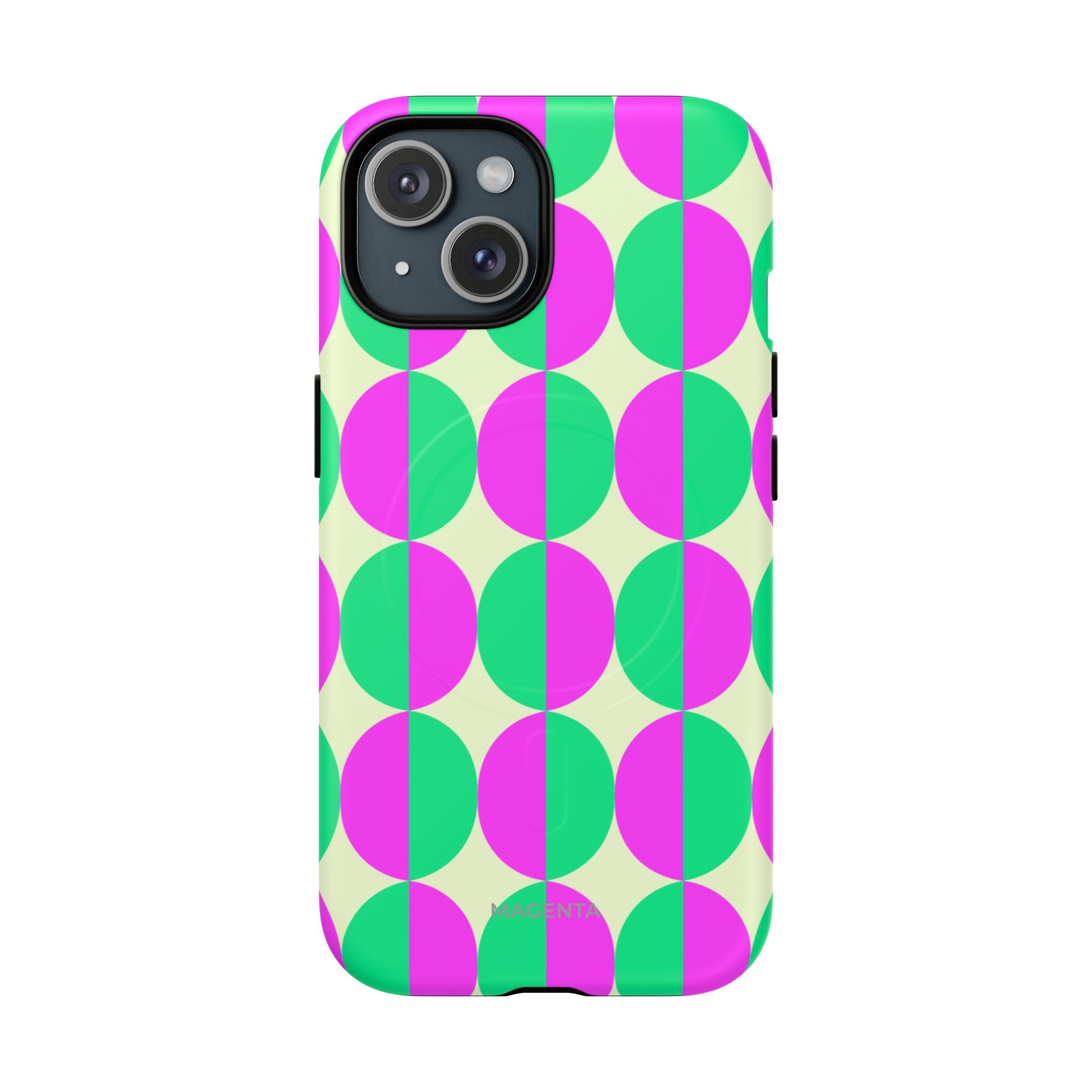 Pink Green Circle Tough Mag Case