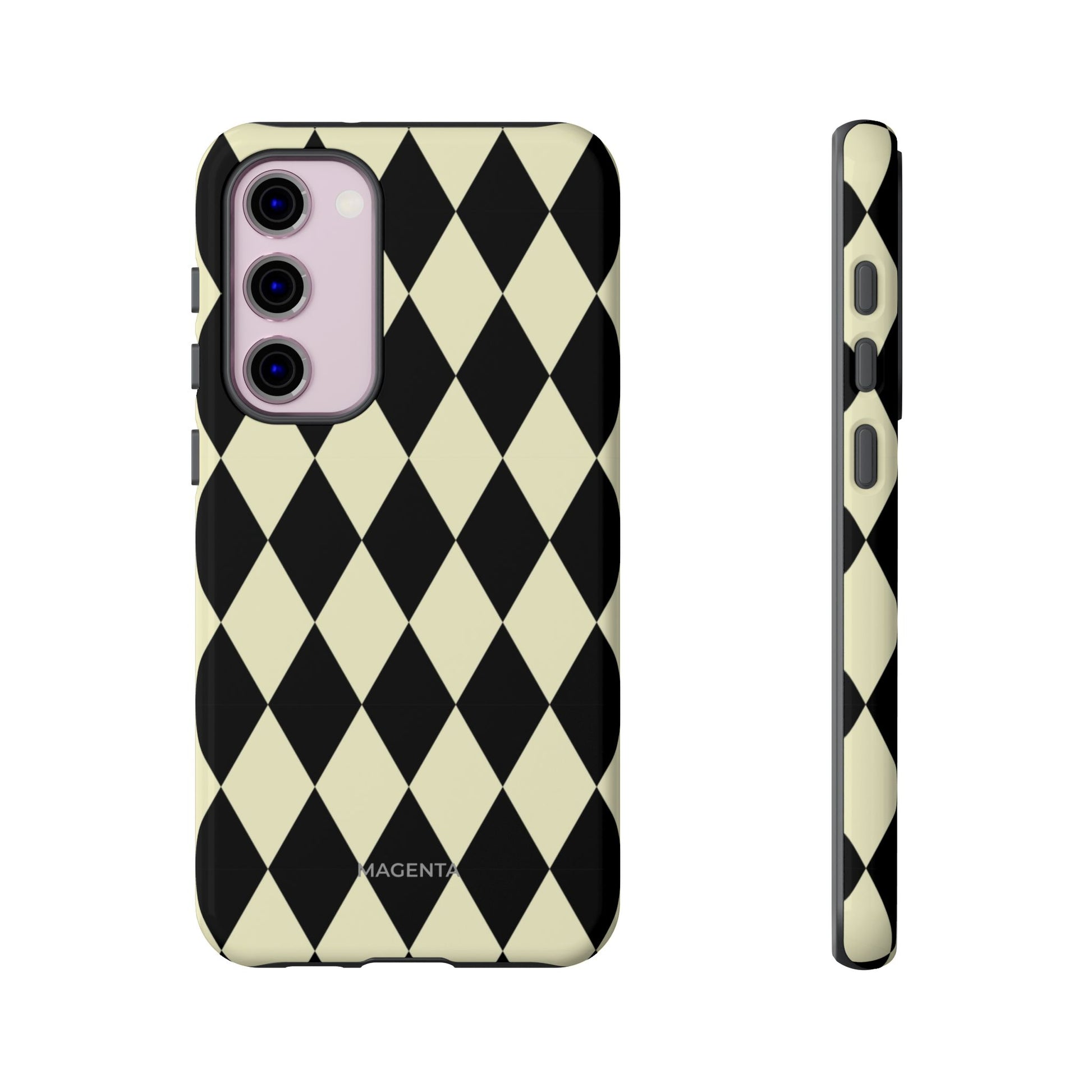 Black & Cream Geometric Tough Case