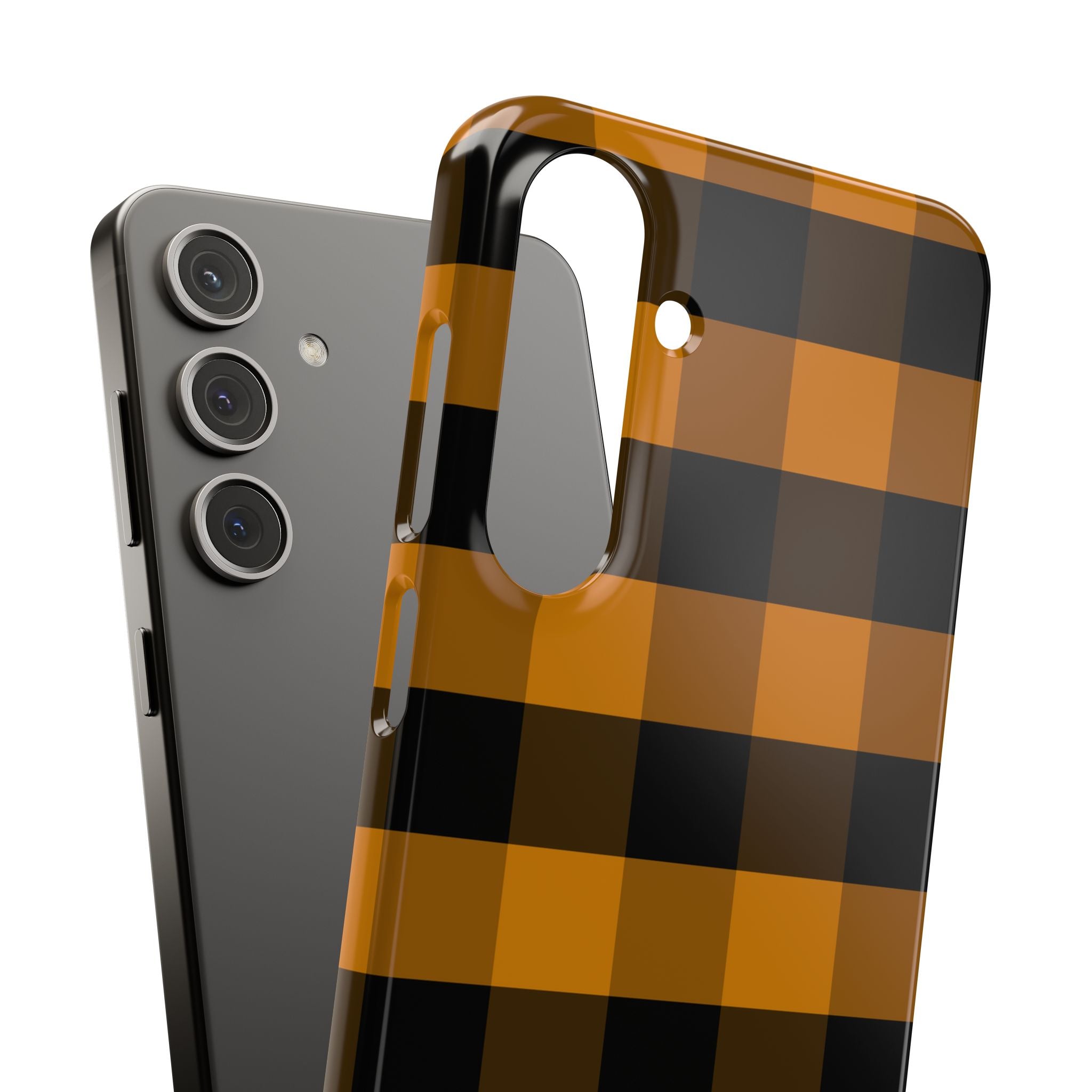 Golden Plaid Snap Case