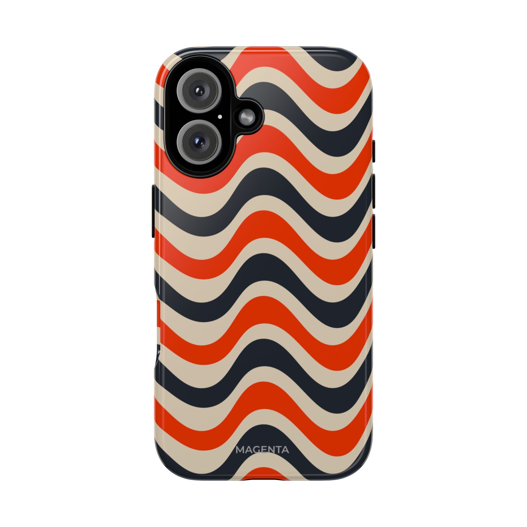 Black & Red Waves Tough Case