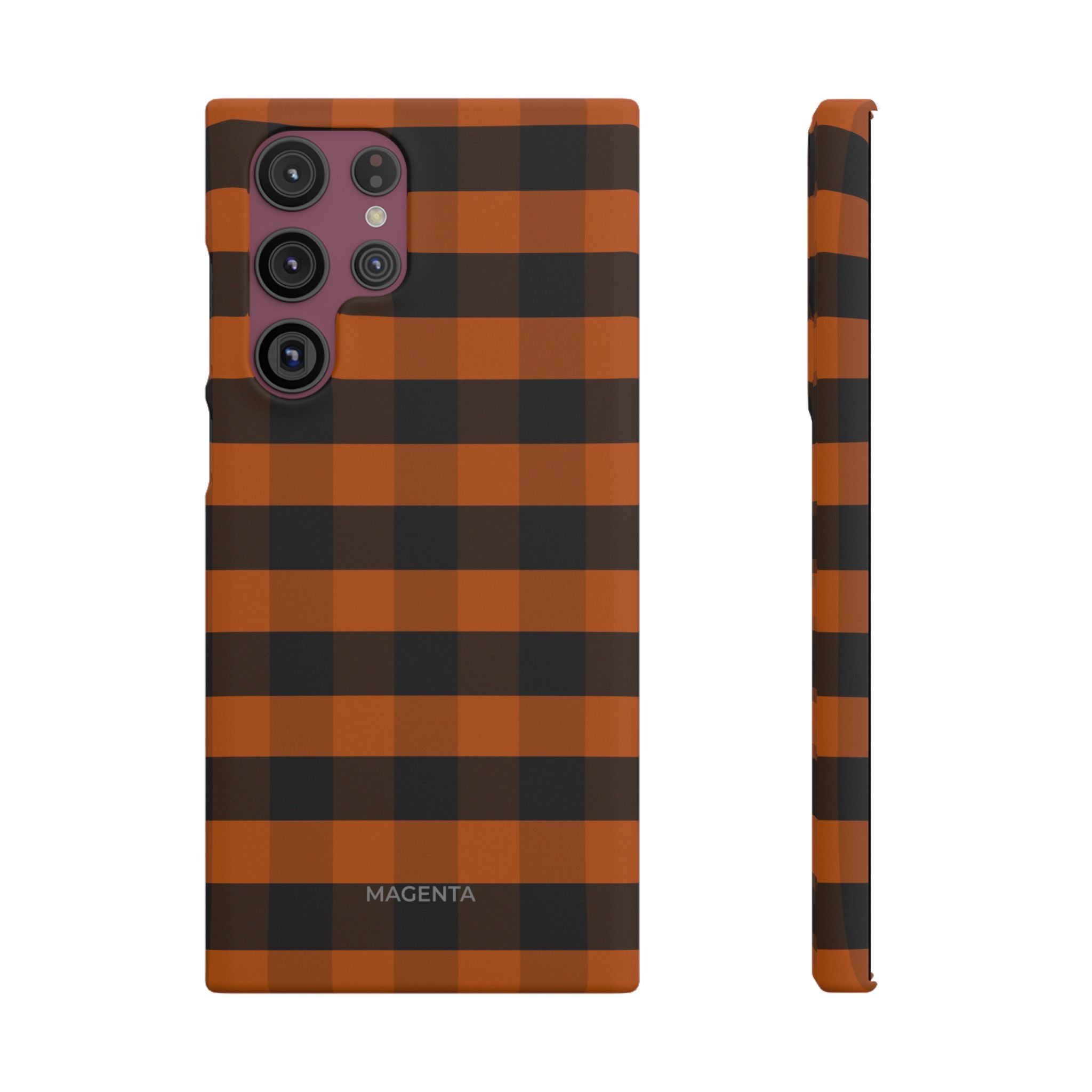 Orange Plaid Snap Case