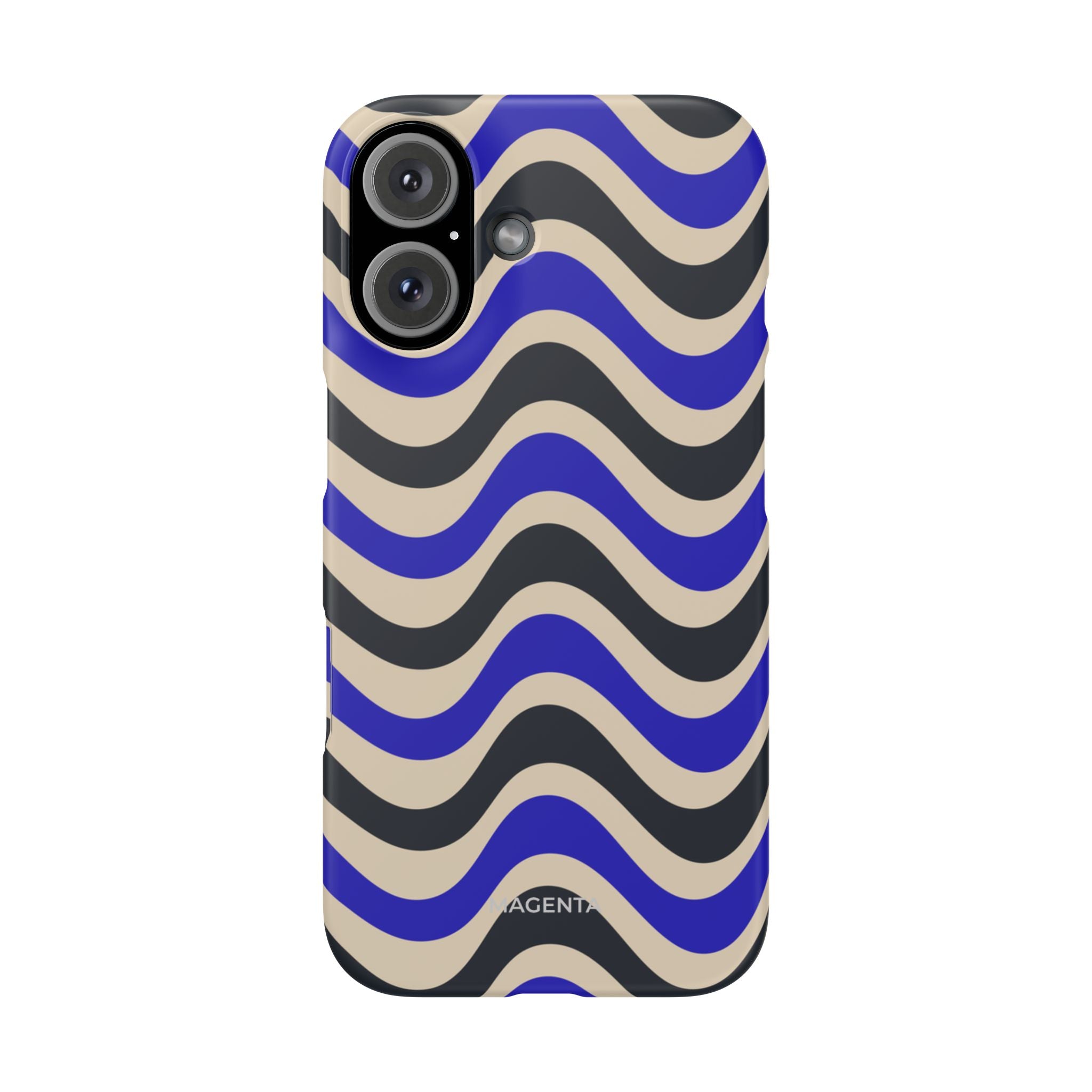 Black & Blue Waves Snap Case