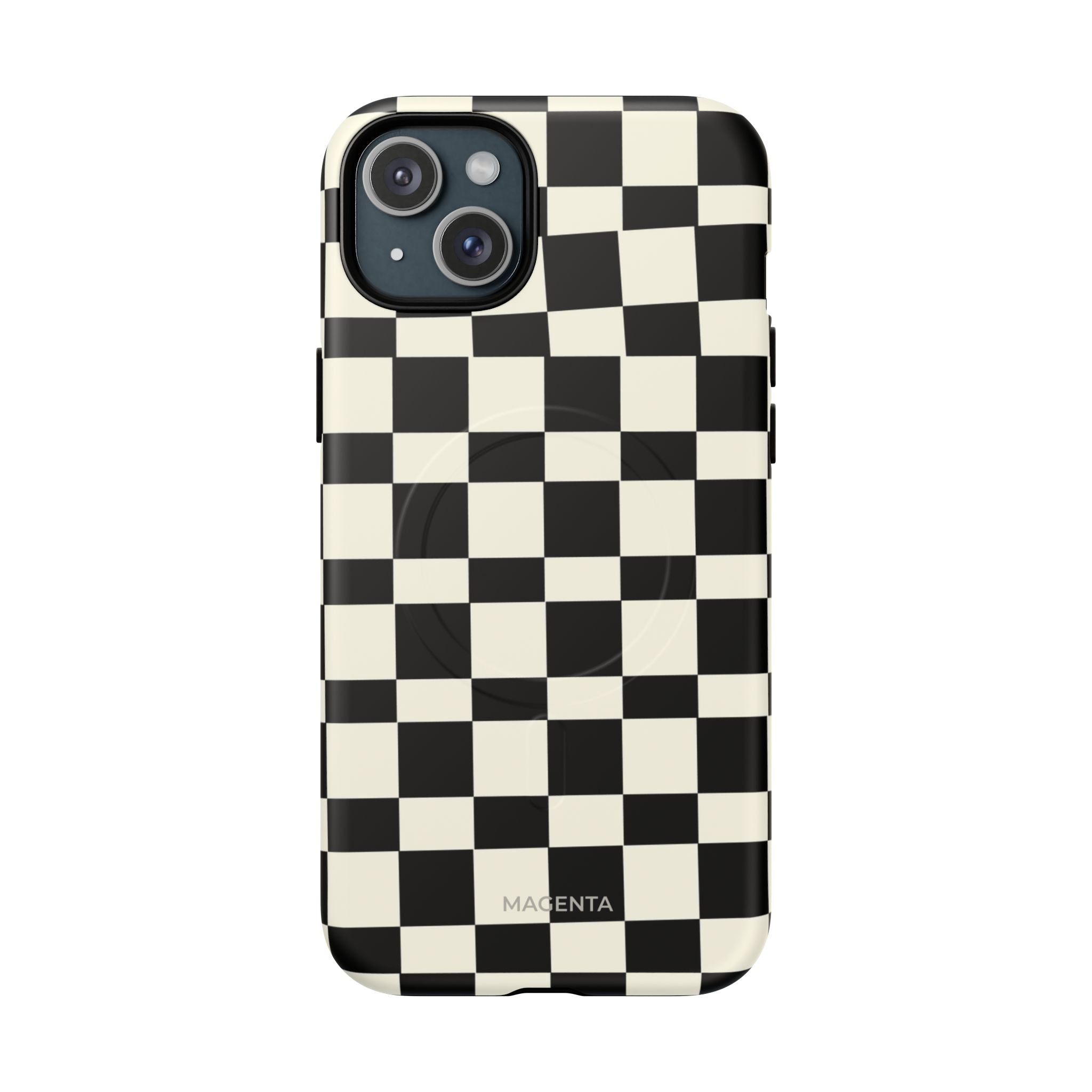 Black & White Check Tough Magnetic Case