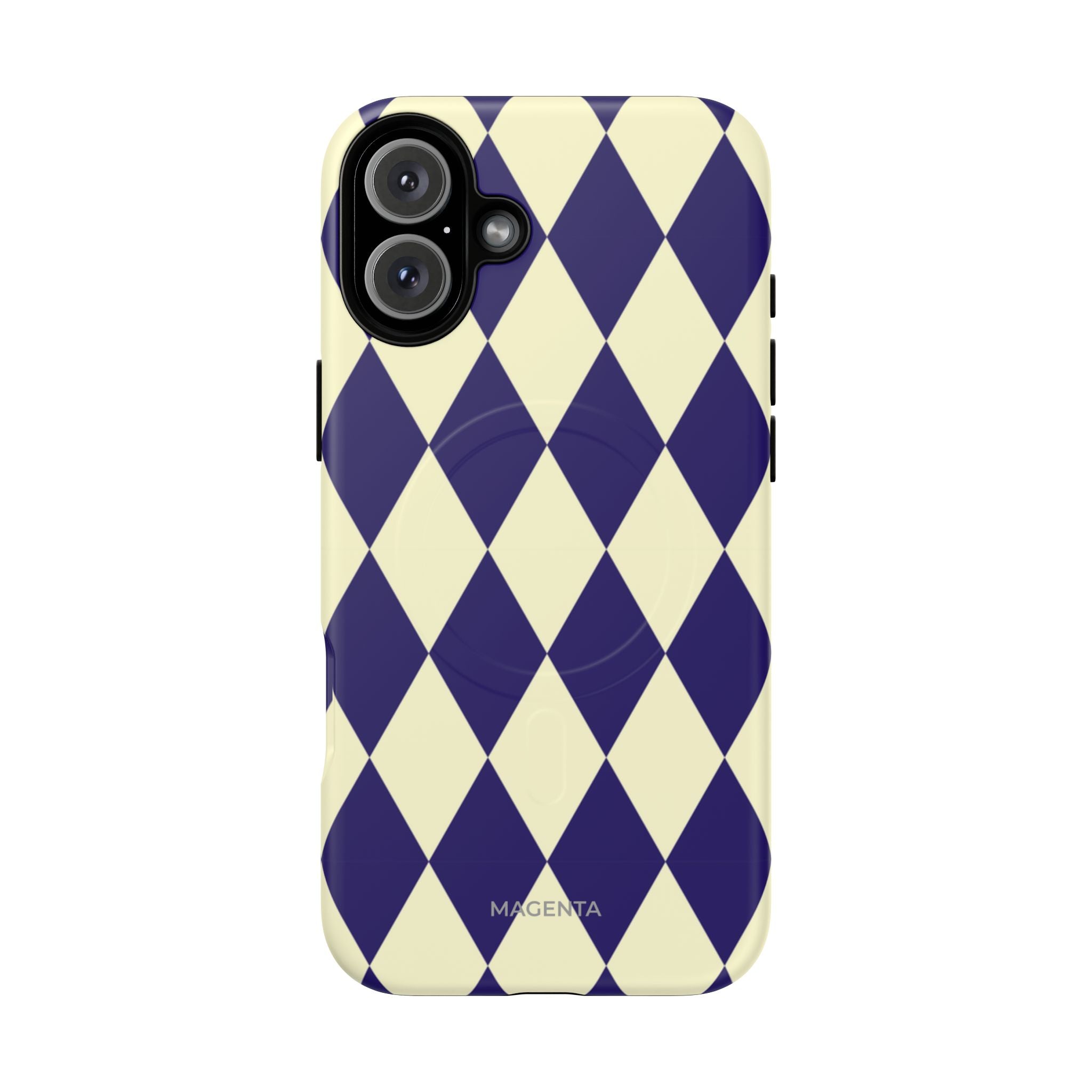 Navy & Cream Geometric Tough Magnetic Case