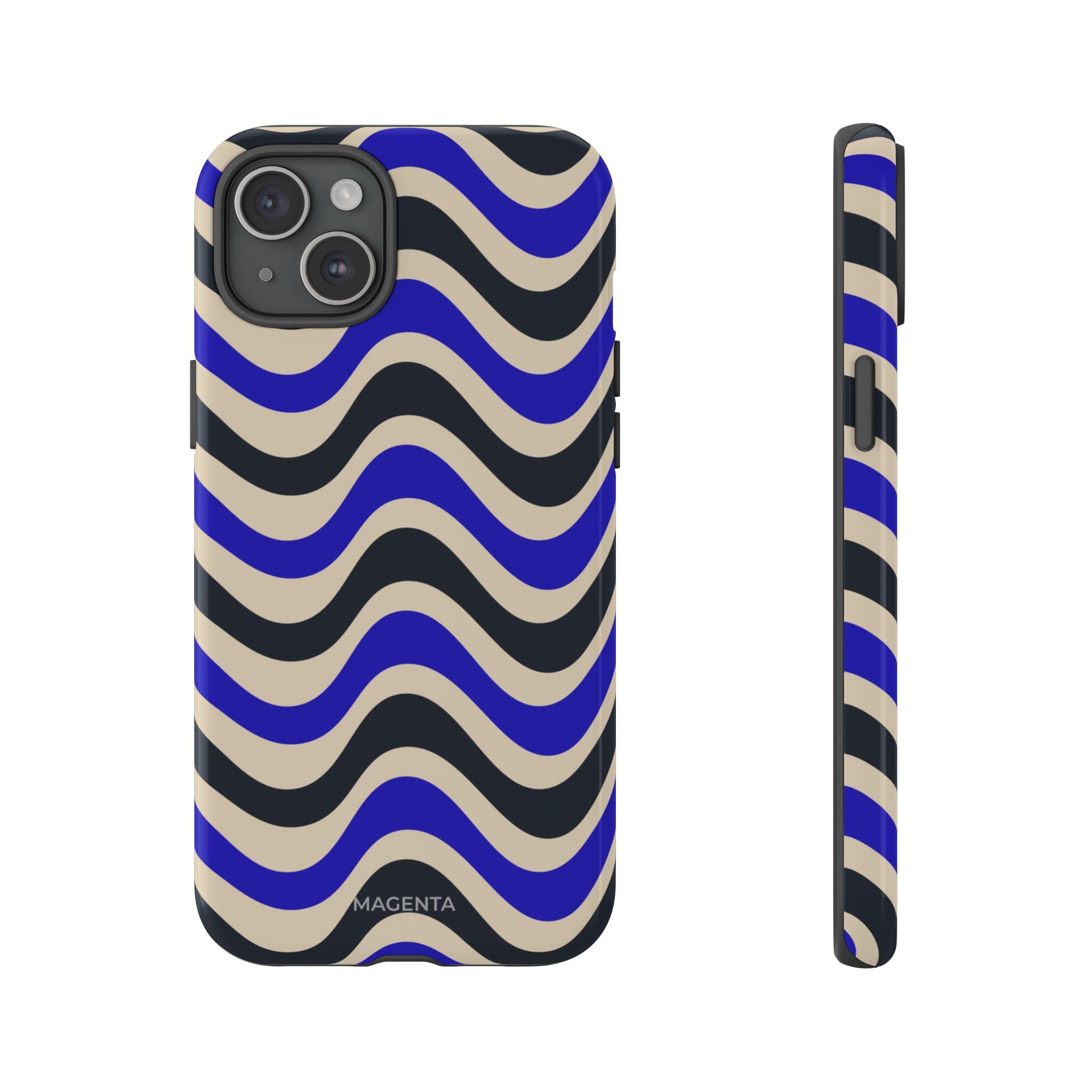 Black & Blue Waves Tough Case