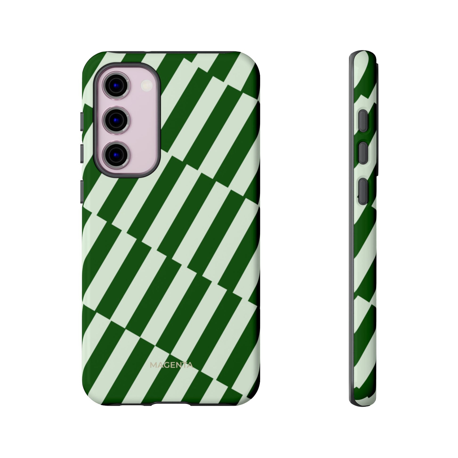 Deep Green Stripes Tough Case